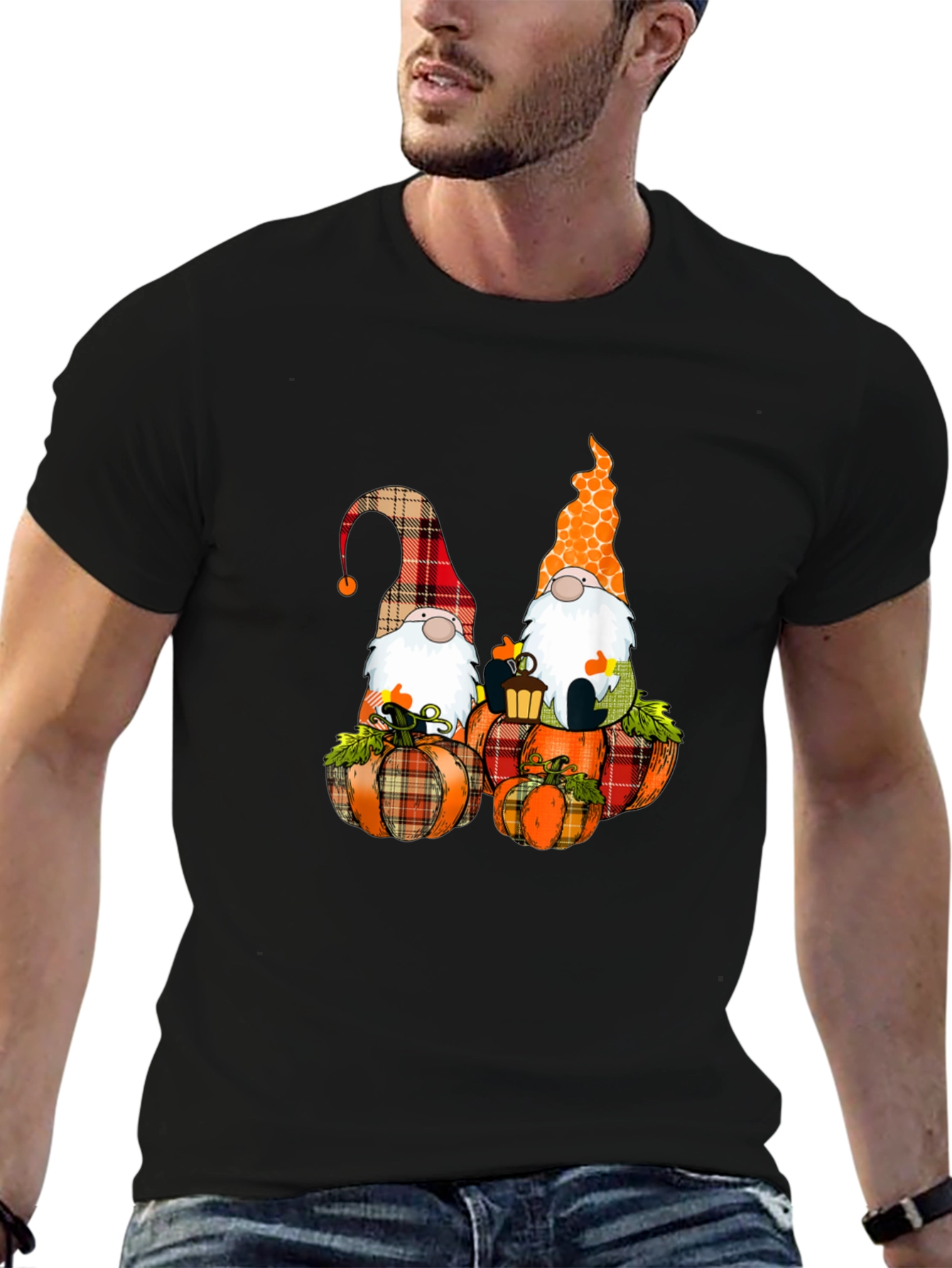 Fall Gnomes on Pumpkins Graphic Tee