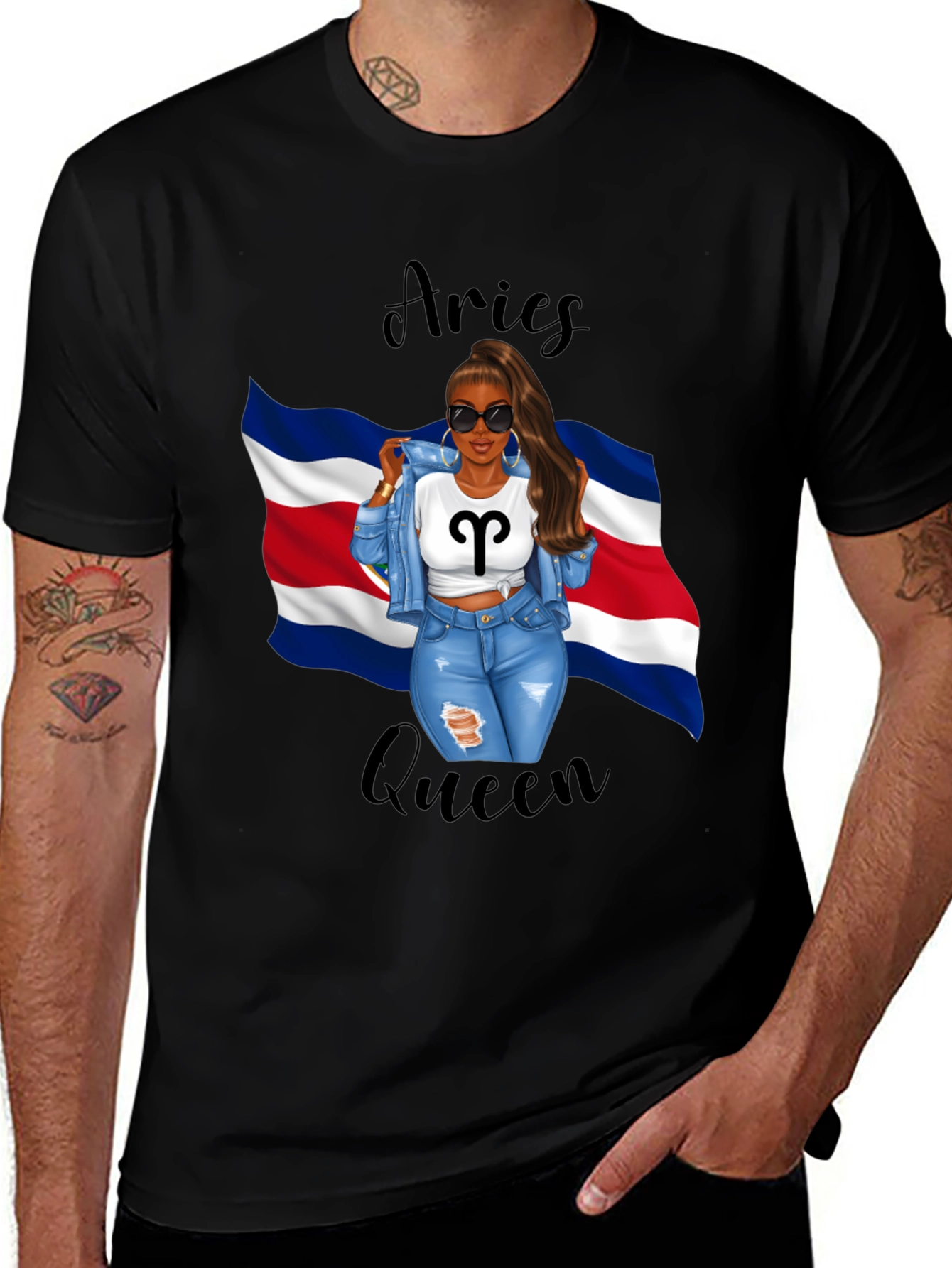 Aries Queen Black T-Shirt