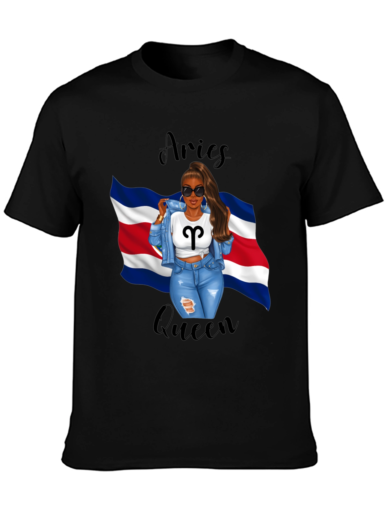 Aries Queen Black T-Shirt