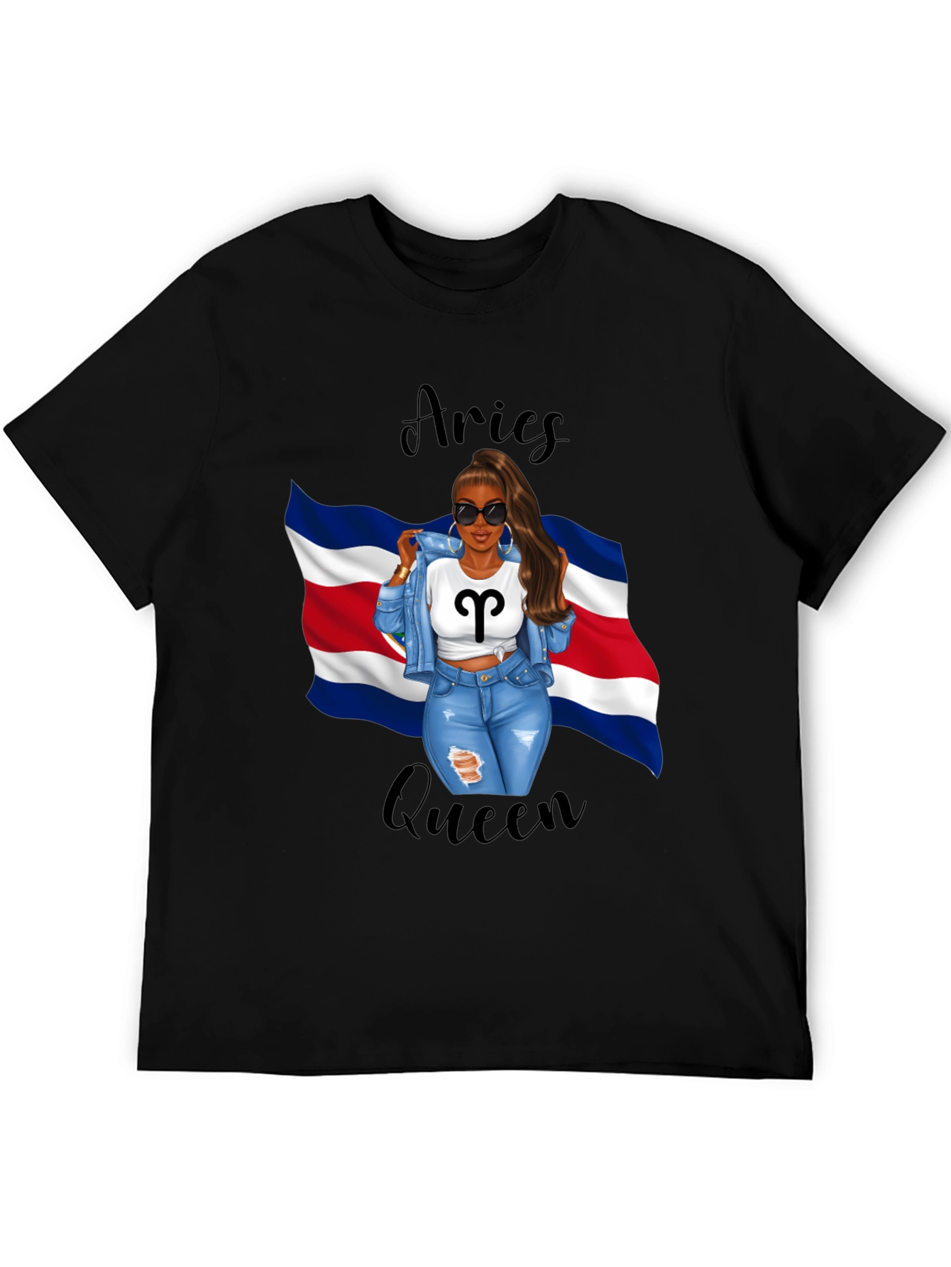 Aries Queen Black T-Shirt