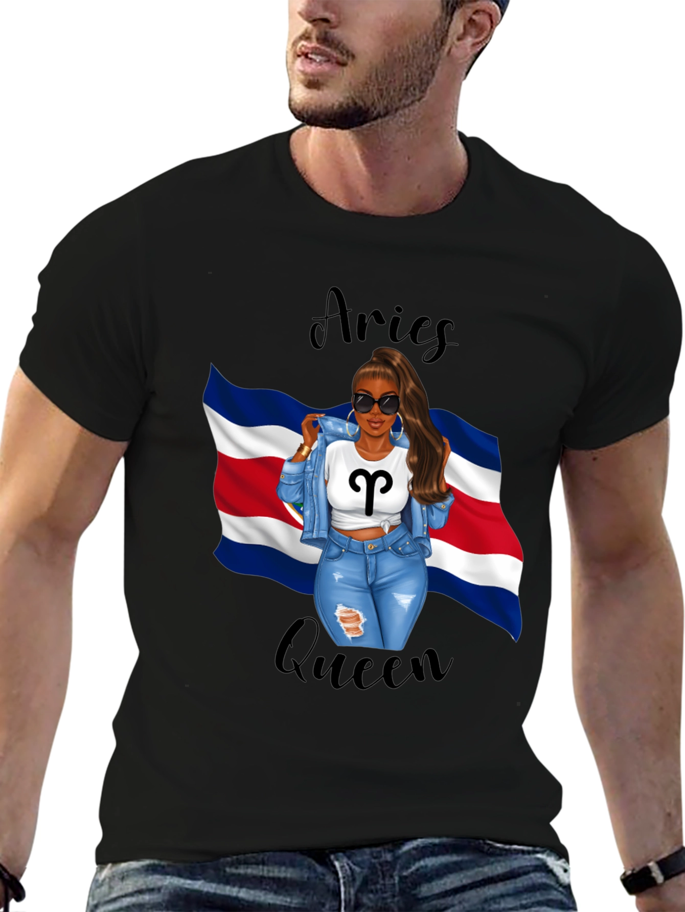 Aries Queen Black T-Shirt