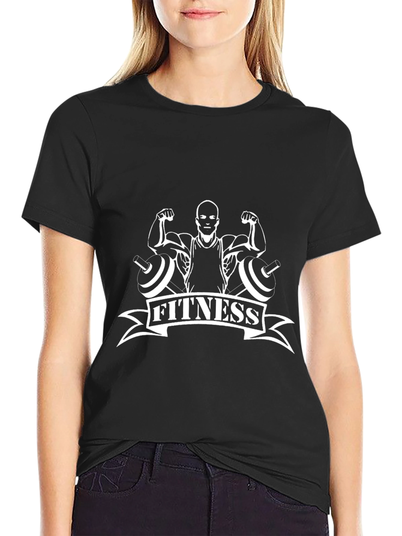 Fitness Graphic Tee - Black Gym T-Shirt