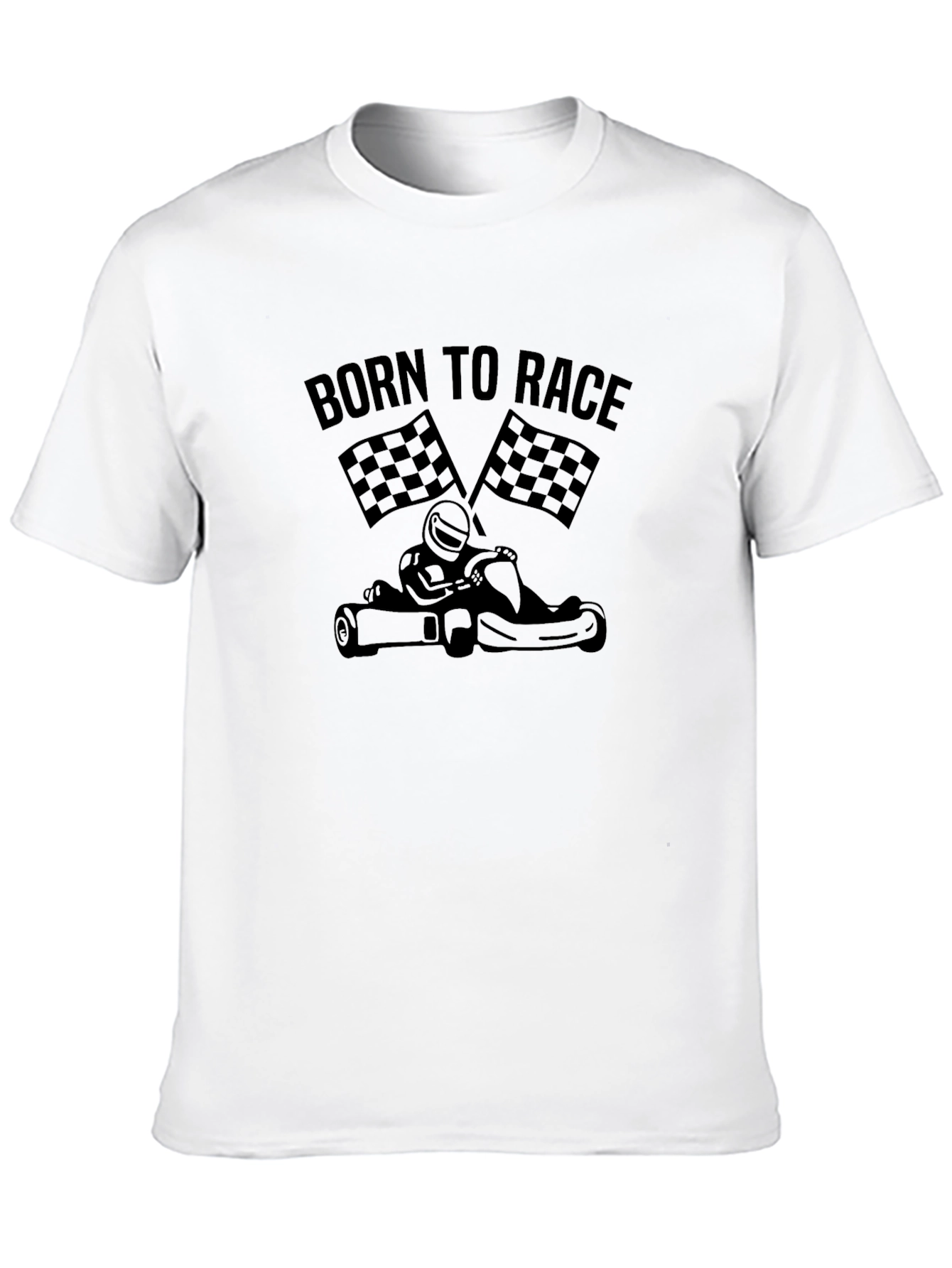 Born to Race Karting Graphic Tee - Black