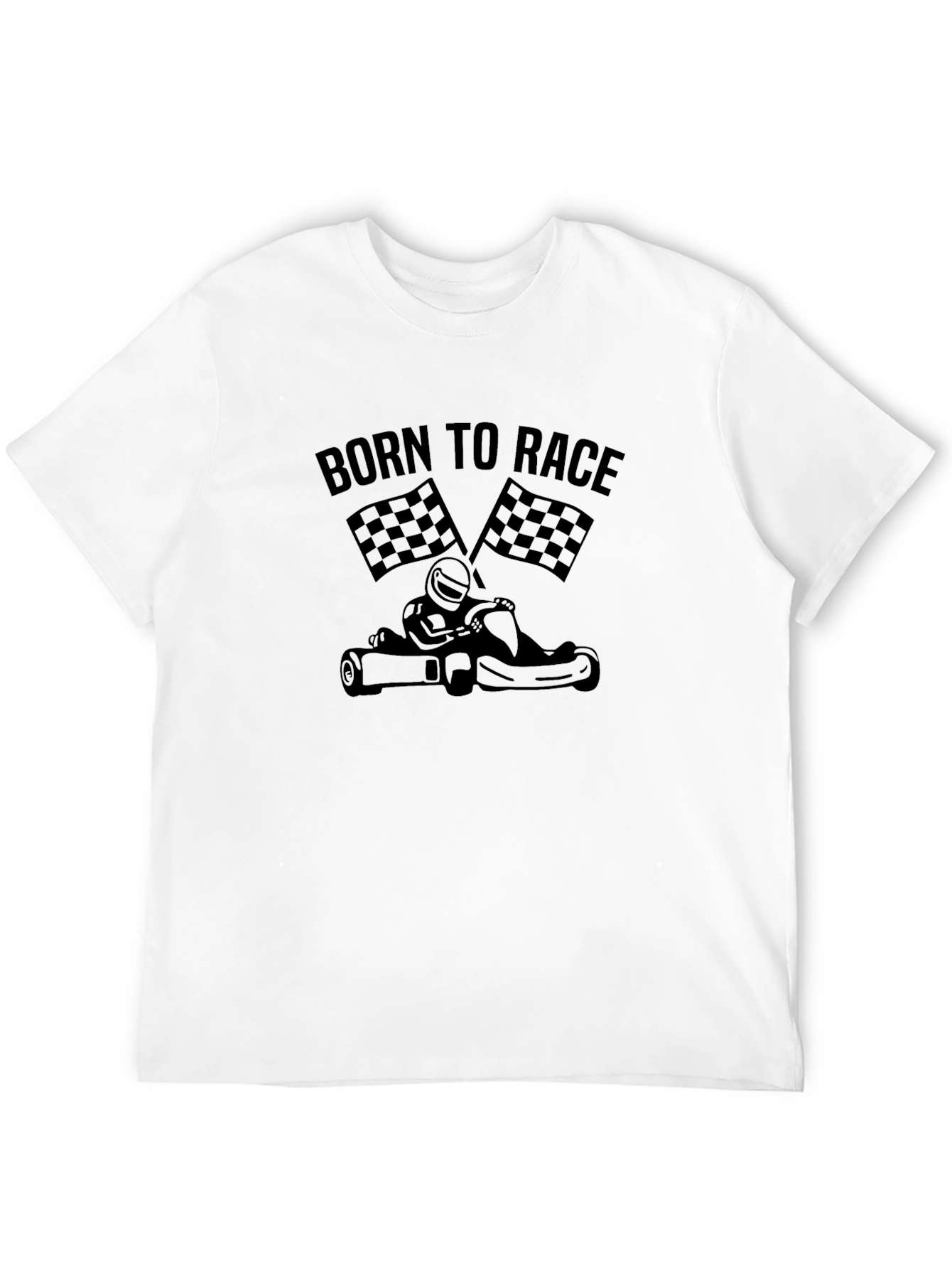 Born to Race Karting Graphic Tee - Black