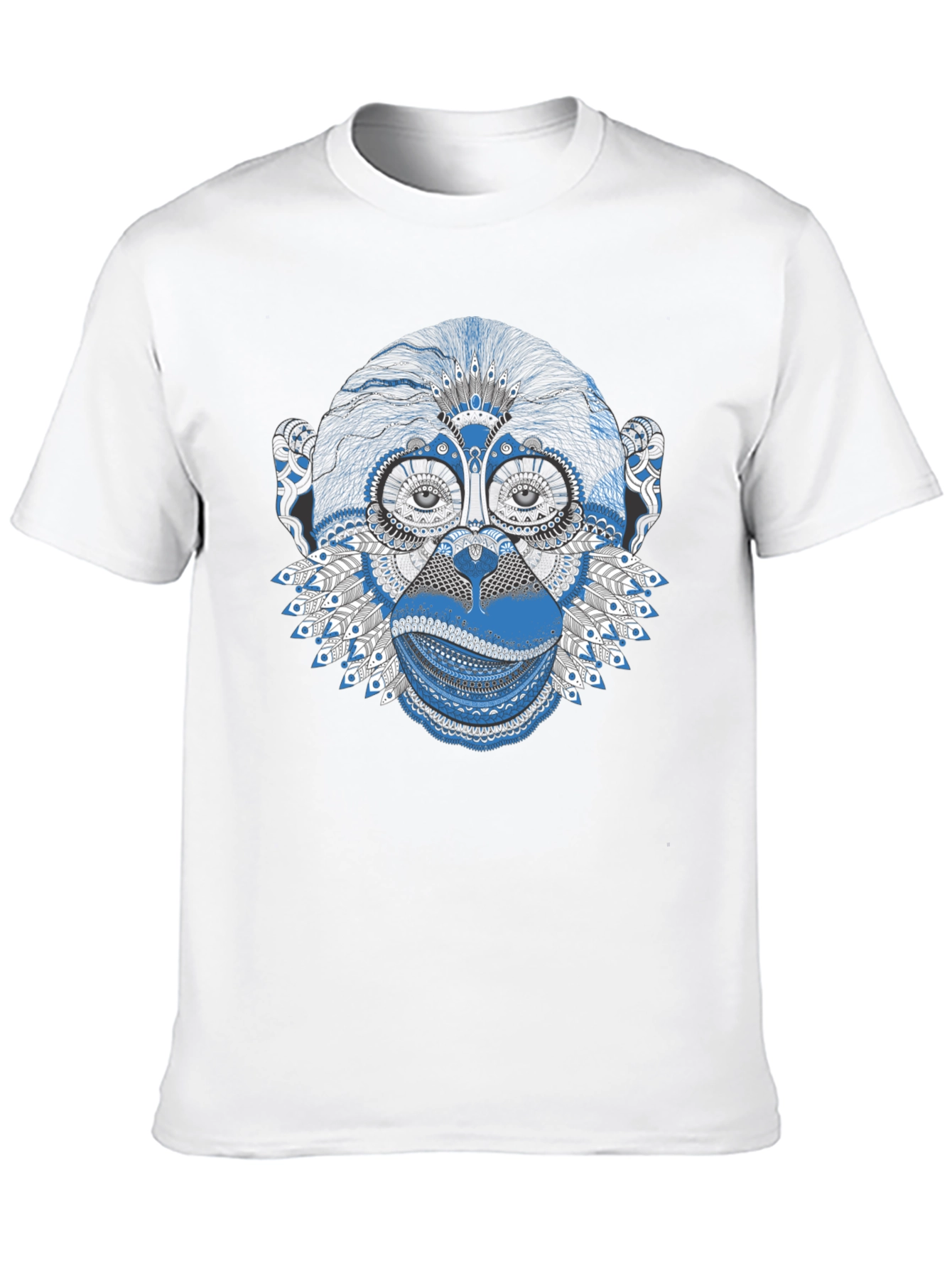 Monkey Art Graphic Tee - Unique Design T-Shirt