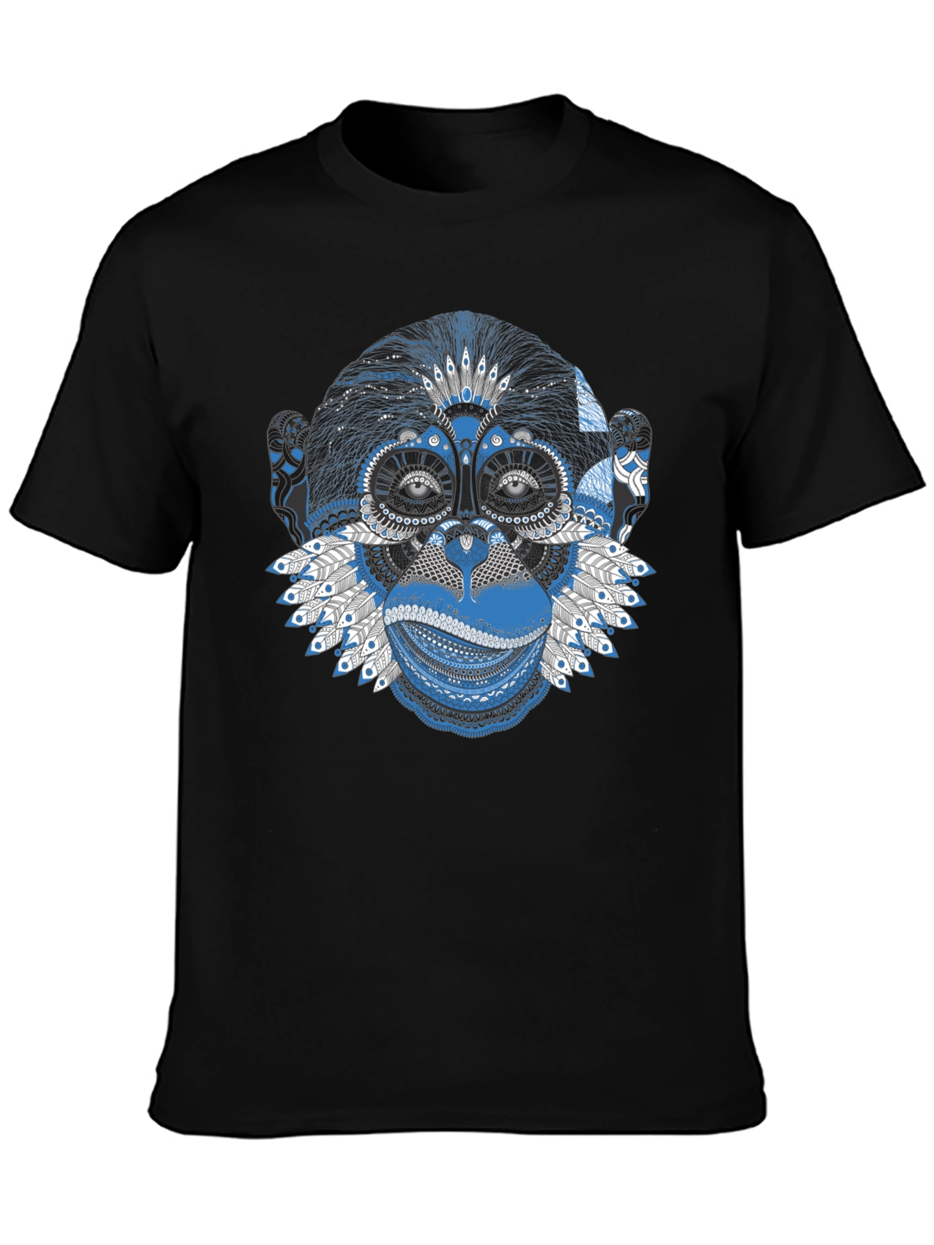 Monkey Art Graphic Tee - Unique Design T-Shirt