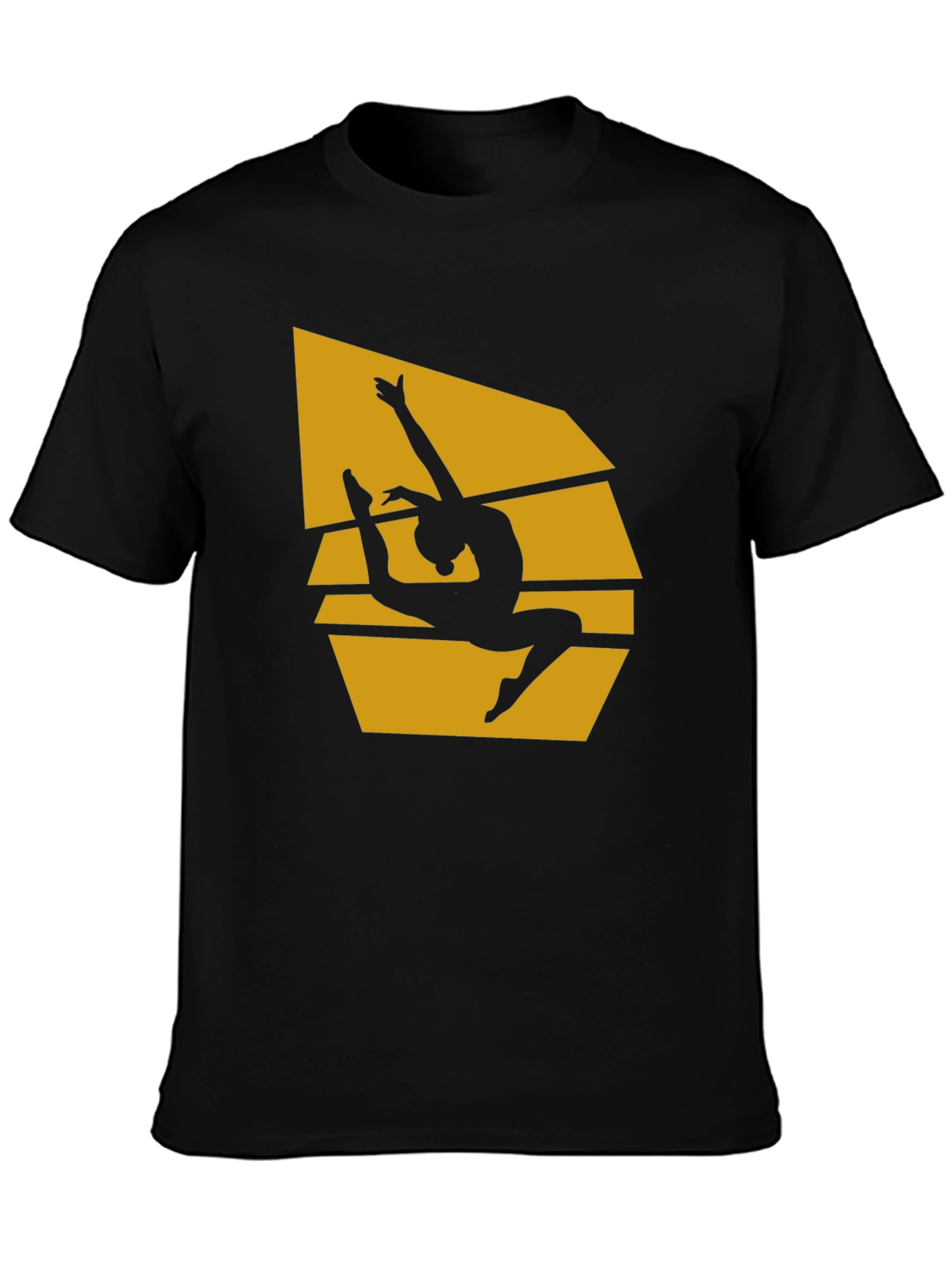 Gymnast Silhouette Graphic T-Shirt - Black