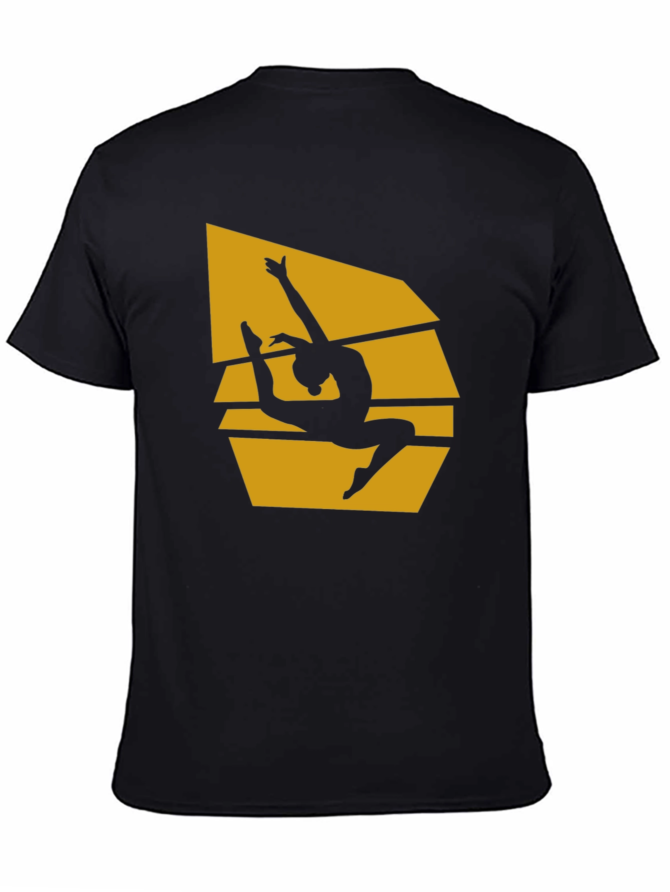 Gymnast Silhouette Graphic T-Shirt - Black