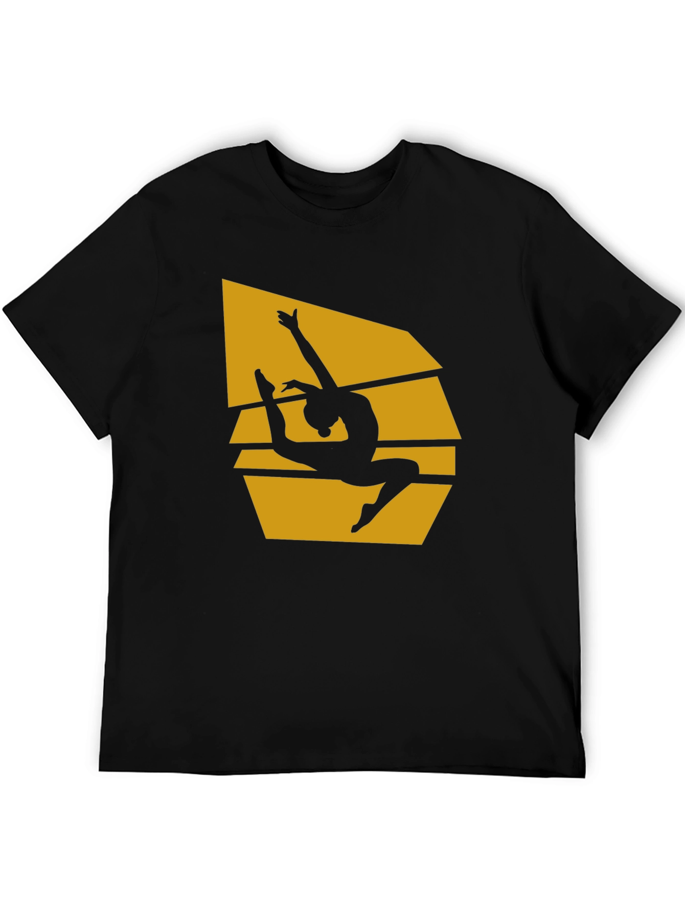 Gymnast Silhouette Graphic T-Shirt - Black