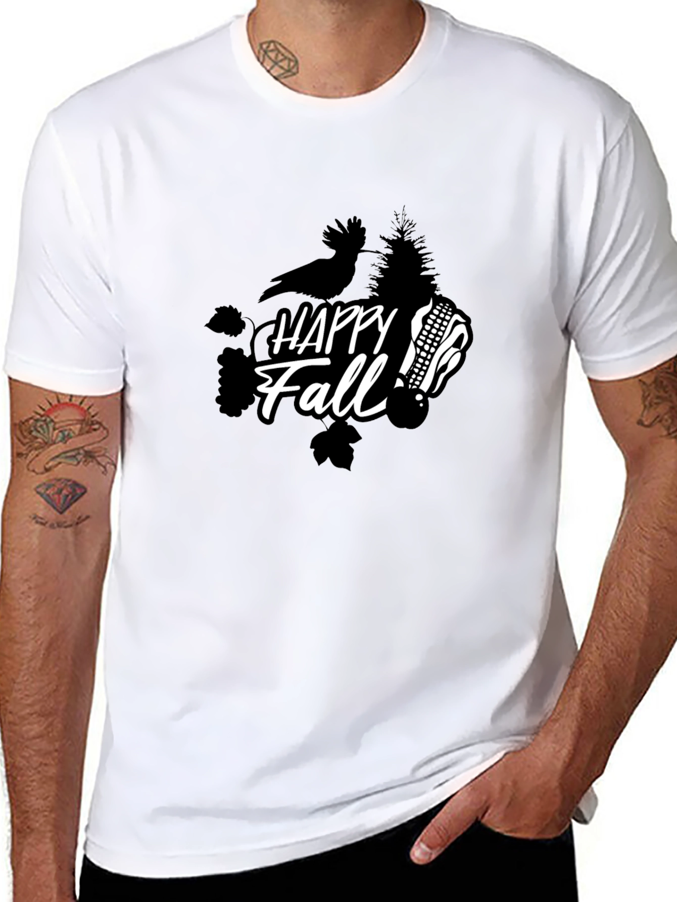 Happy Fall T-Shirt - Unisex Black Tee