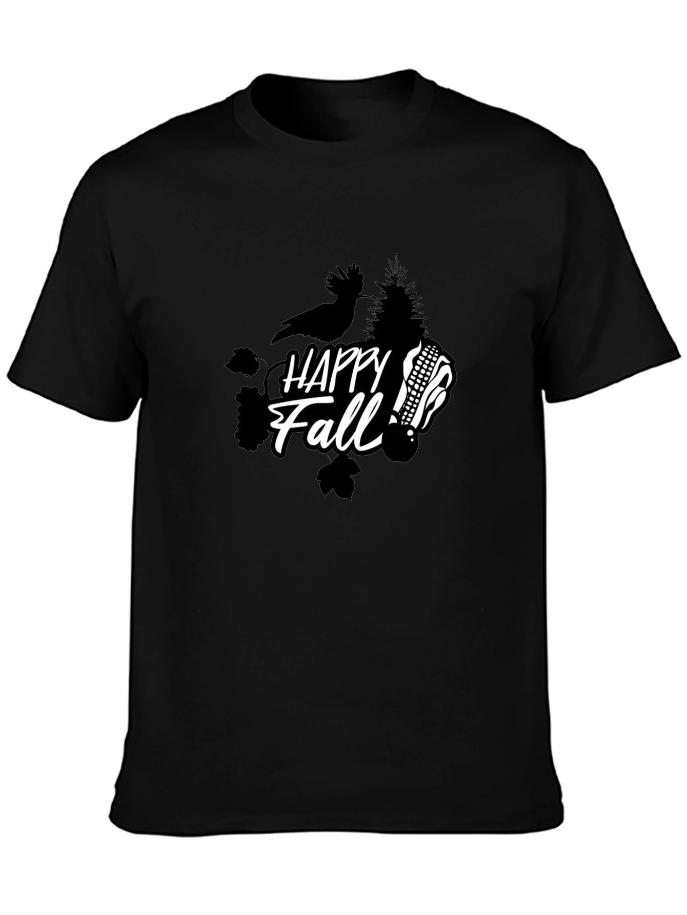 Happy Fall T-Shirt - Unisex Black Tee