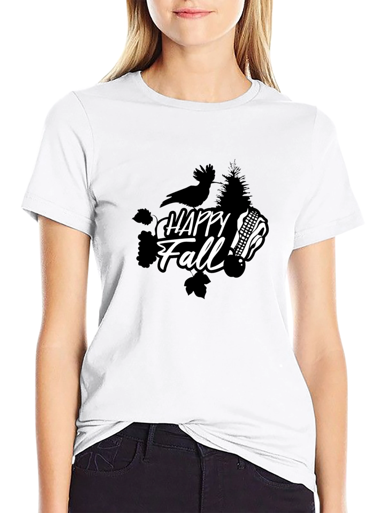 Happy Fall T-Shirt - Unisex Black Tee