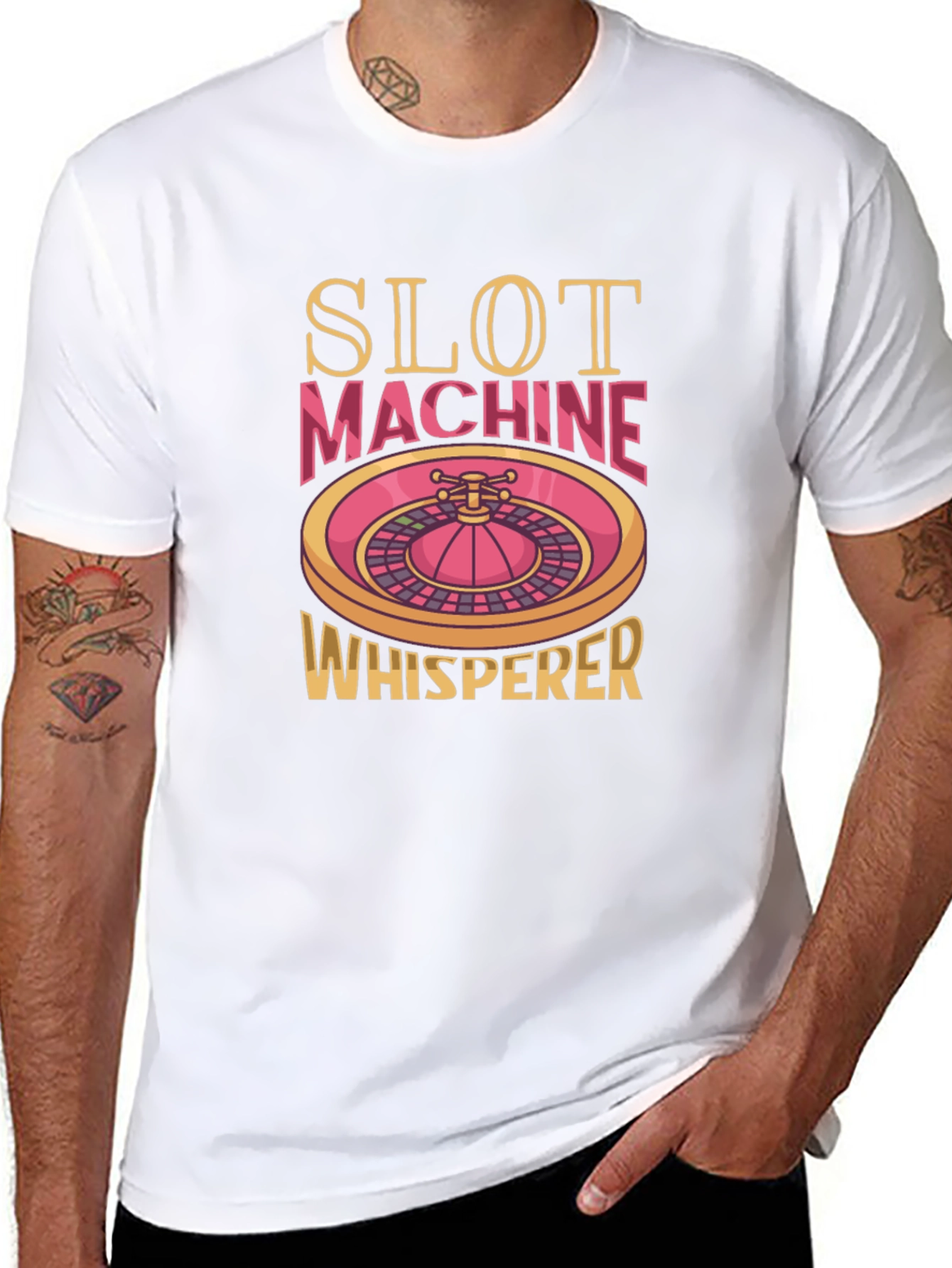 Slot Machine Whisperer Graphic Tee - Casino Luck