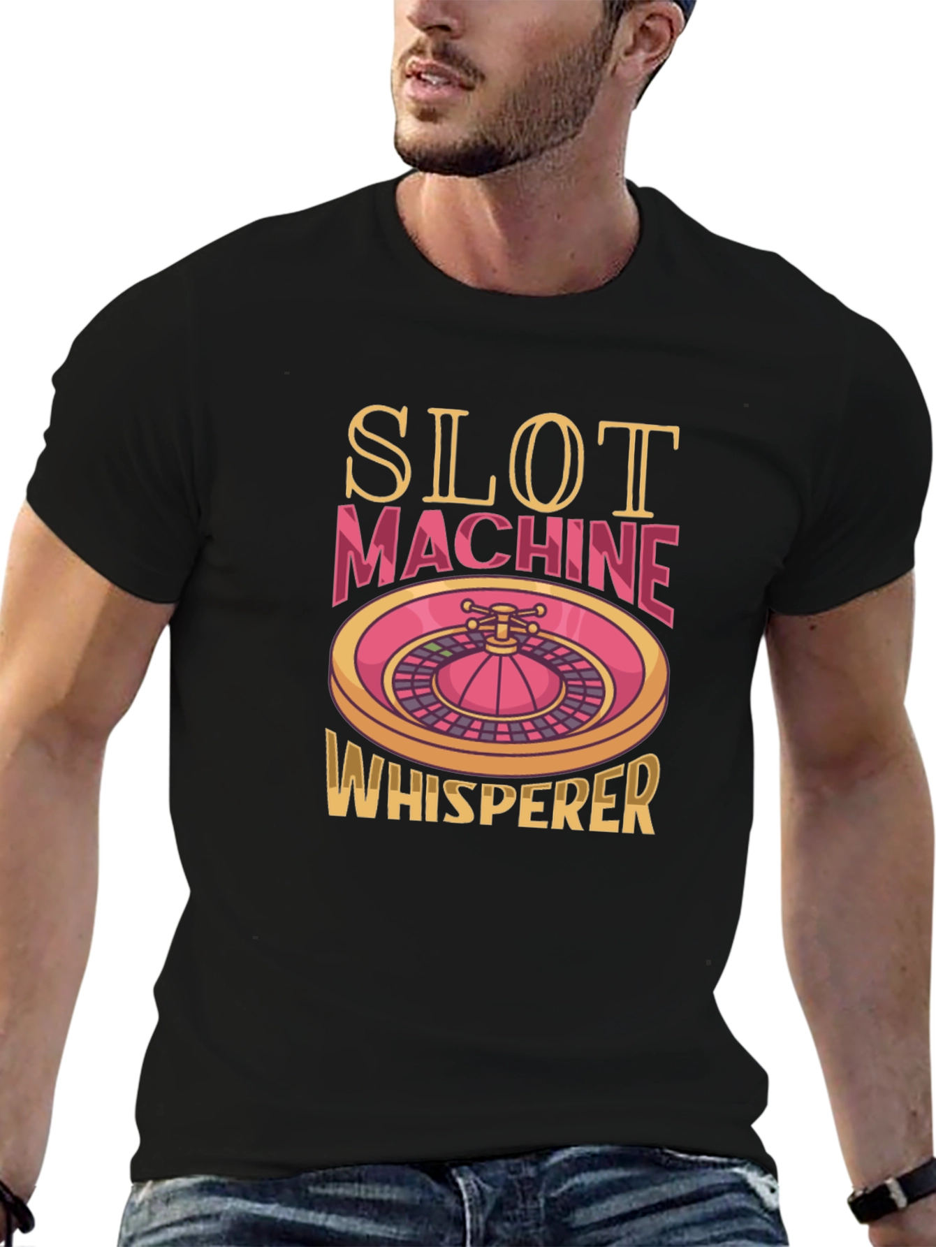 Slot Machine Whisperer Graphic Tee - Casino Luck
