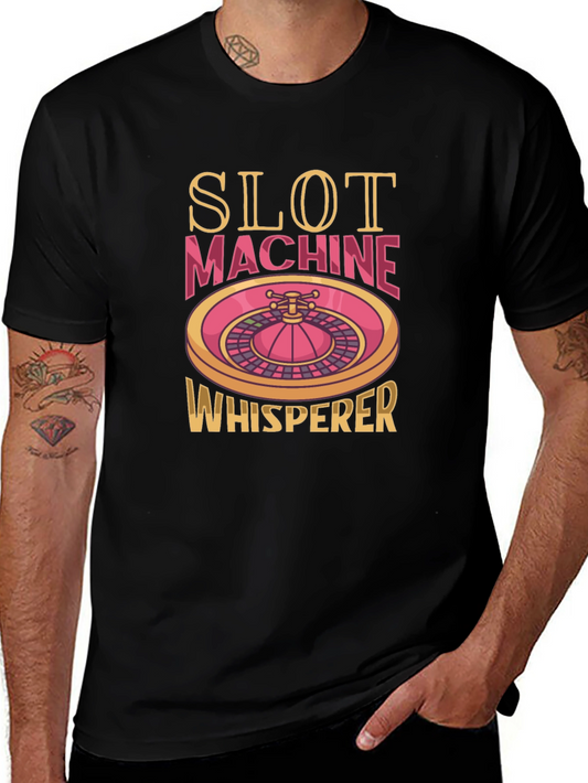Slot Machine Whisperer Graphic Tee - Casino Luck