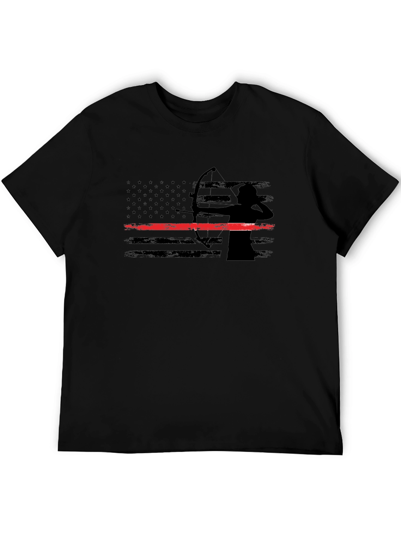 Archery American Flag Thin Red Line T-Shirt