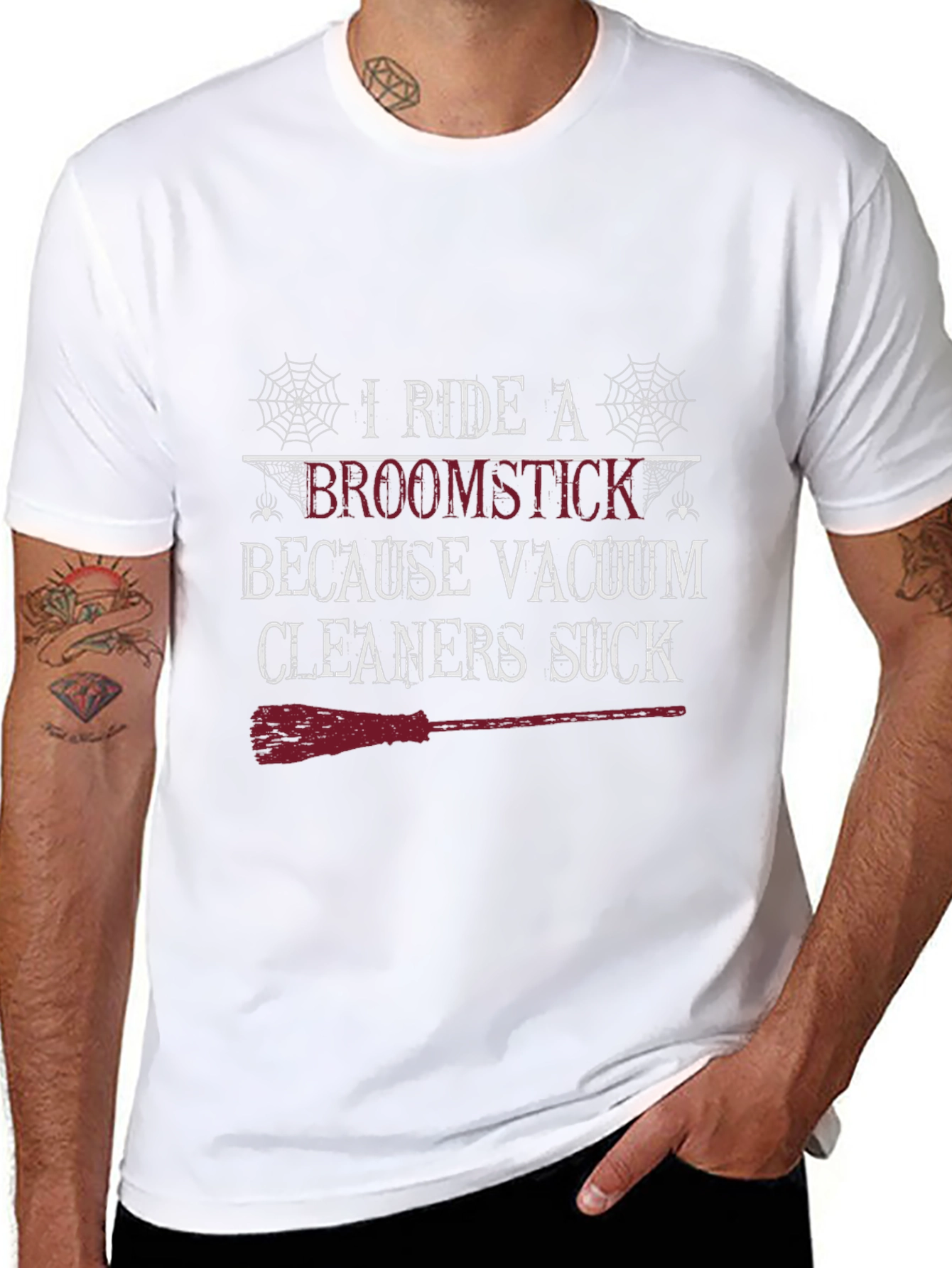 I Ride A Broomstick Halloween T-Shirt
