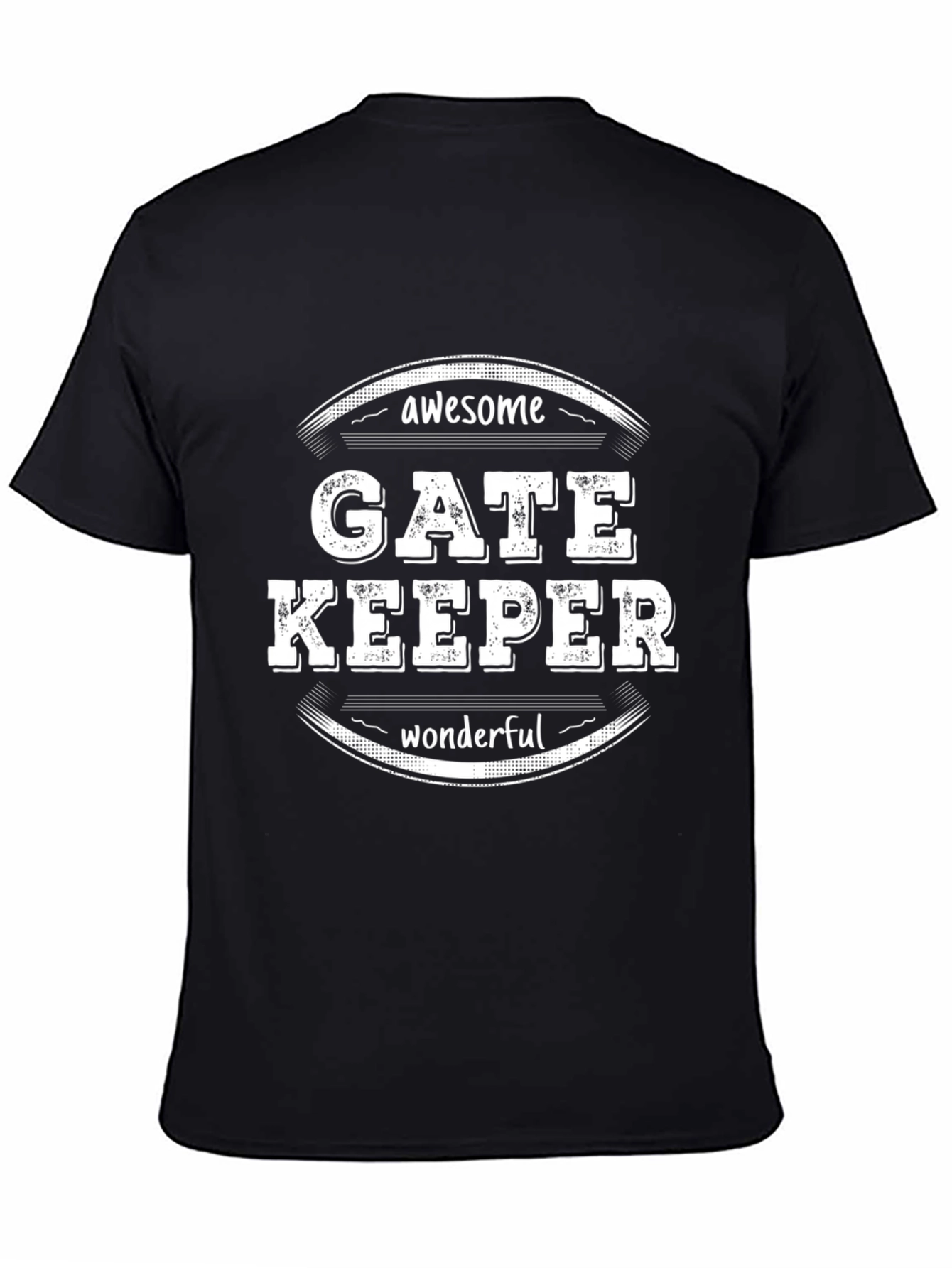 Awesome Gate Keeper Graphic Tee - Black