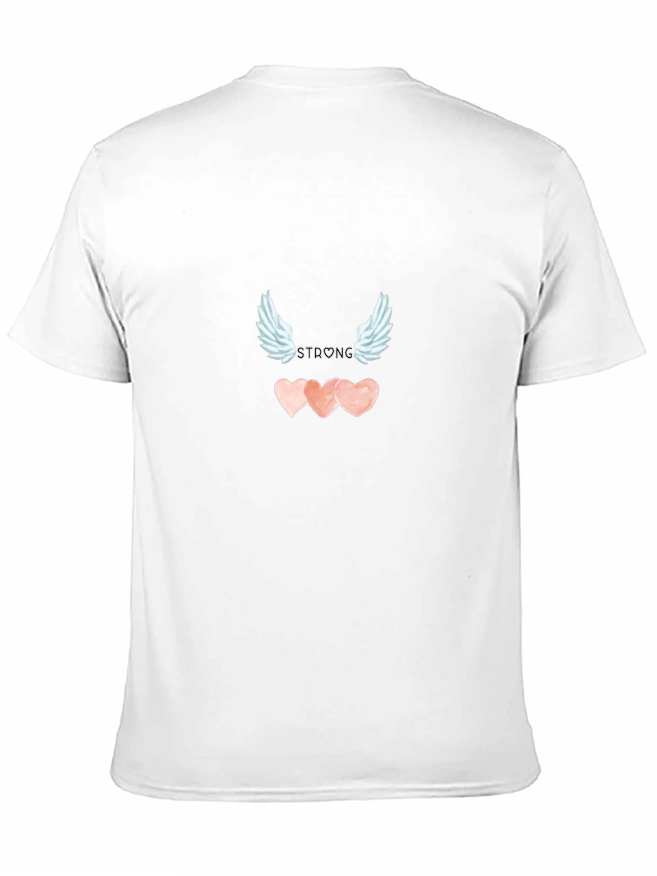 Strong Love Wings Graphic Tee - Black