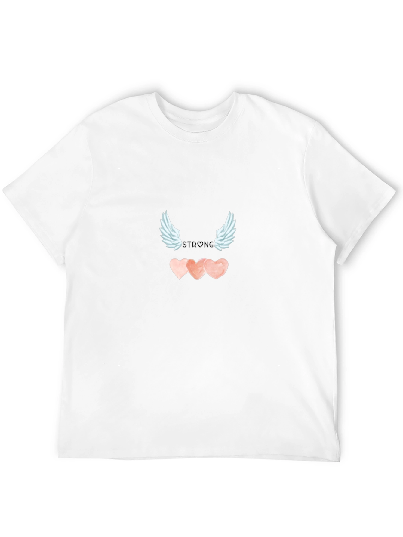 Strong Love Wings Graphic Tee - Black