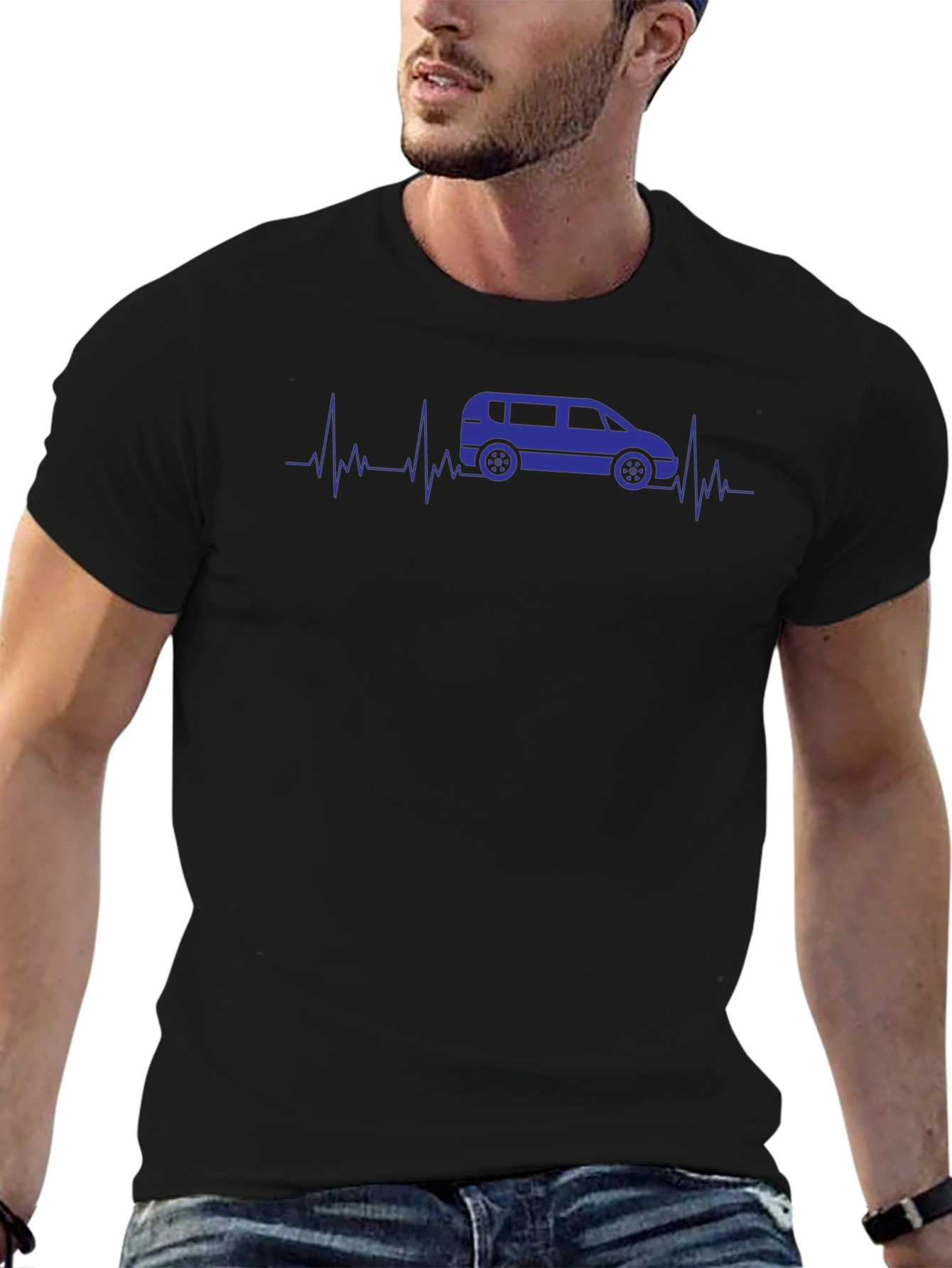 Van Life Heartbeat T-Shirt - Black