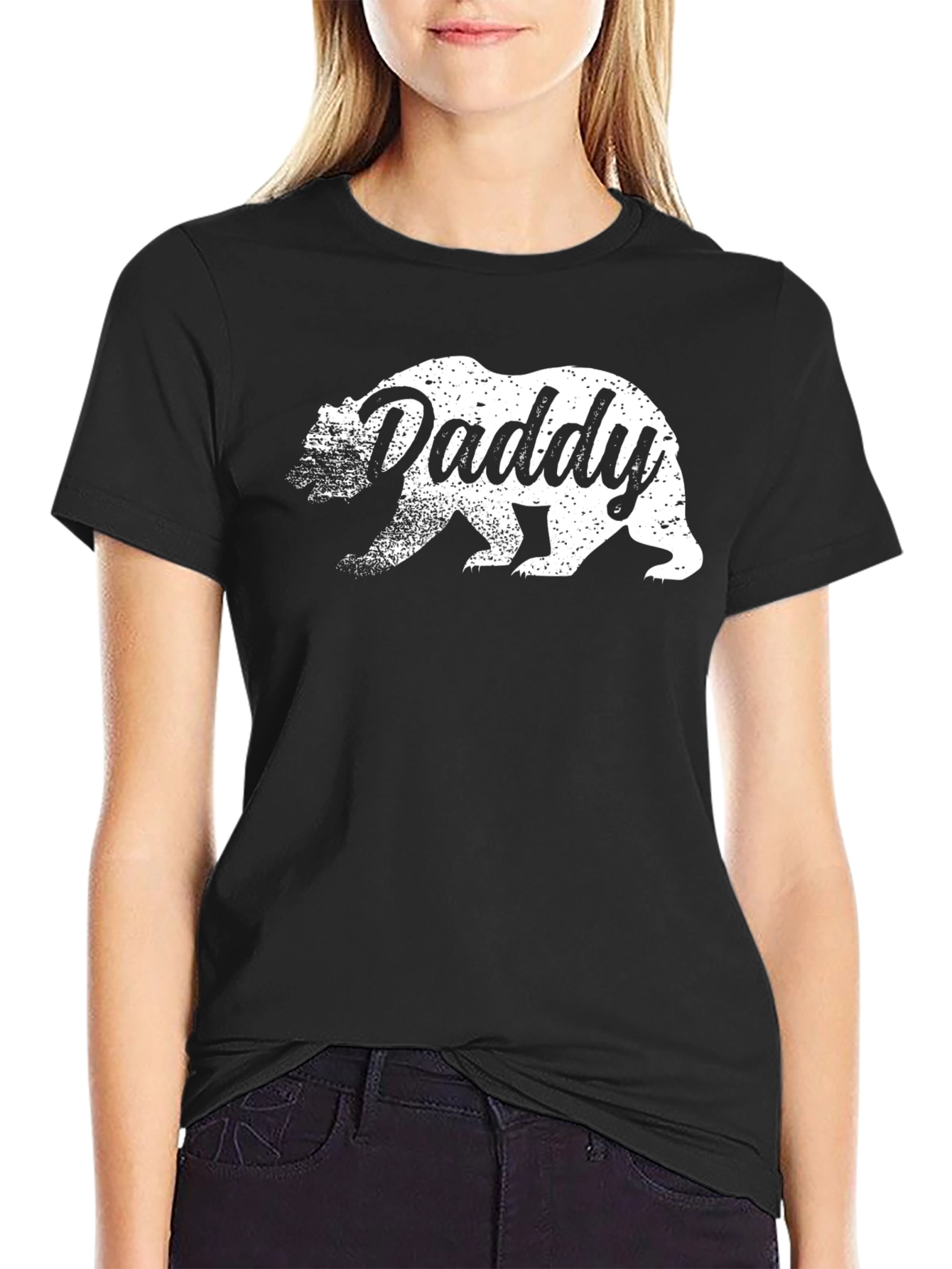 Daddy Bear Graphic T-Shirt - Black Cotton Tee