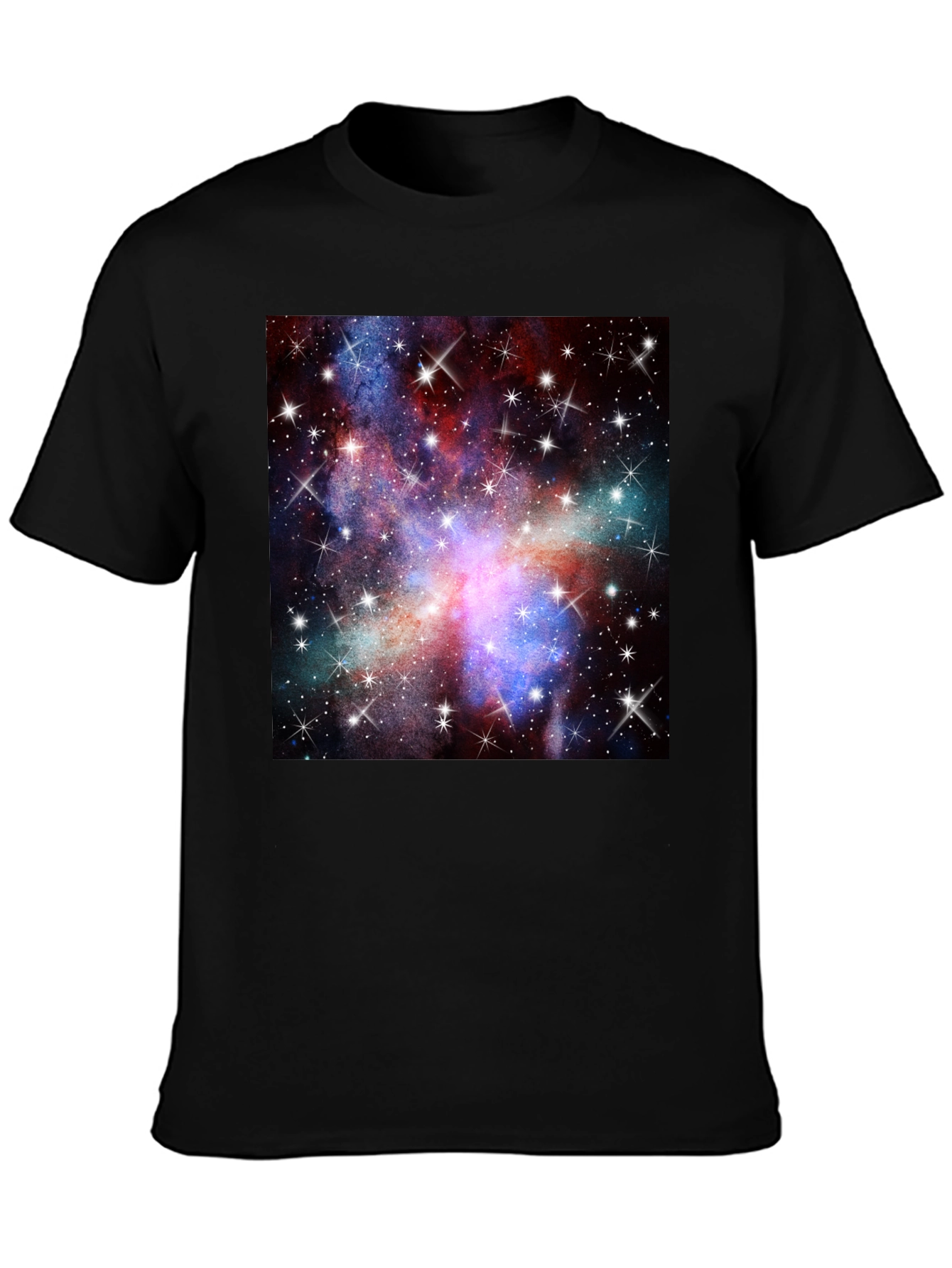 Galaxy Print Black T-Shirt