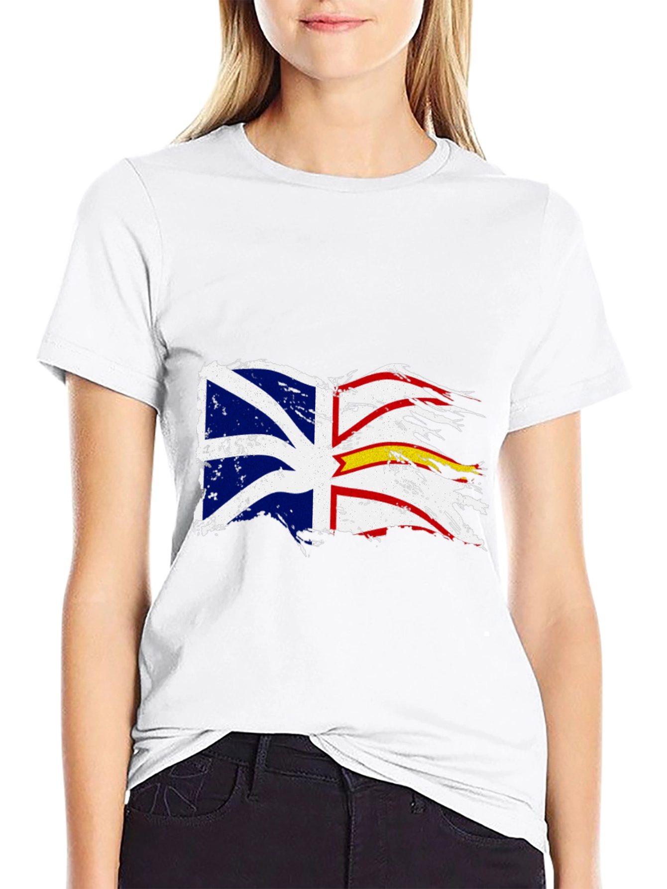 Tattered Newfoundland Flag Graphic T-Shirt