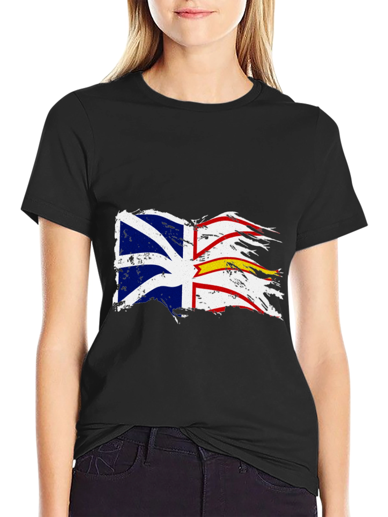 Tattered Newfoundland Flag Graphic T-Shirt