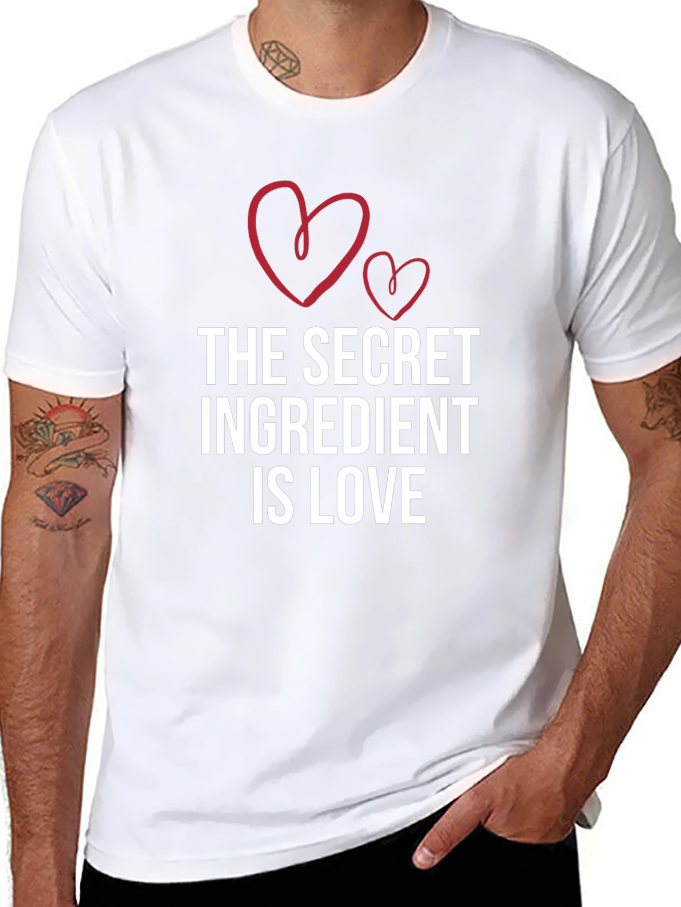 Secret Ingredient Love T-Shirt - Black Crew Neck Tee
