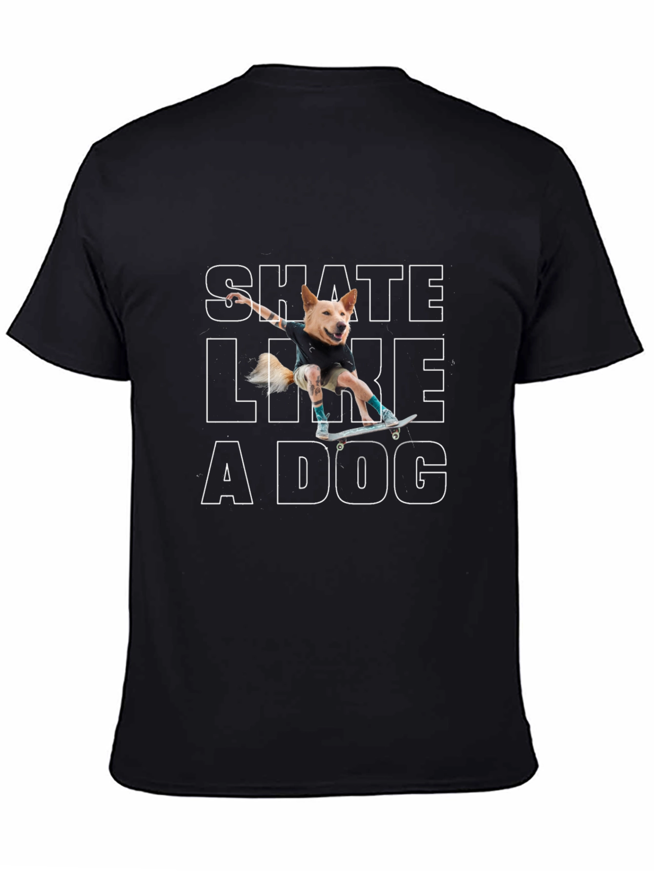 Skate Like a Dog Graphic Tee - Black