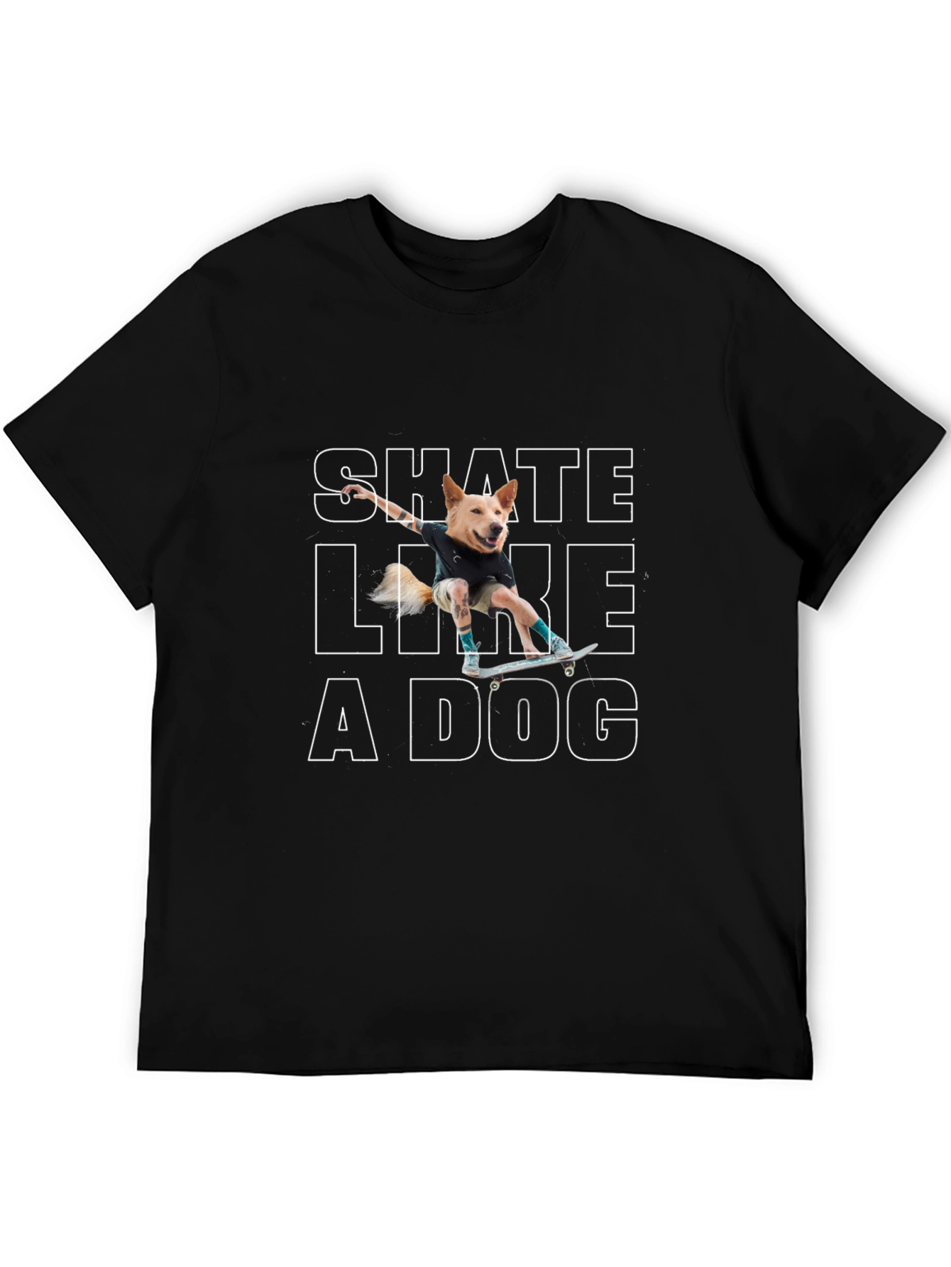 Skate Like a Dog Graphic Tee - Black