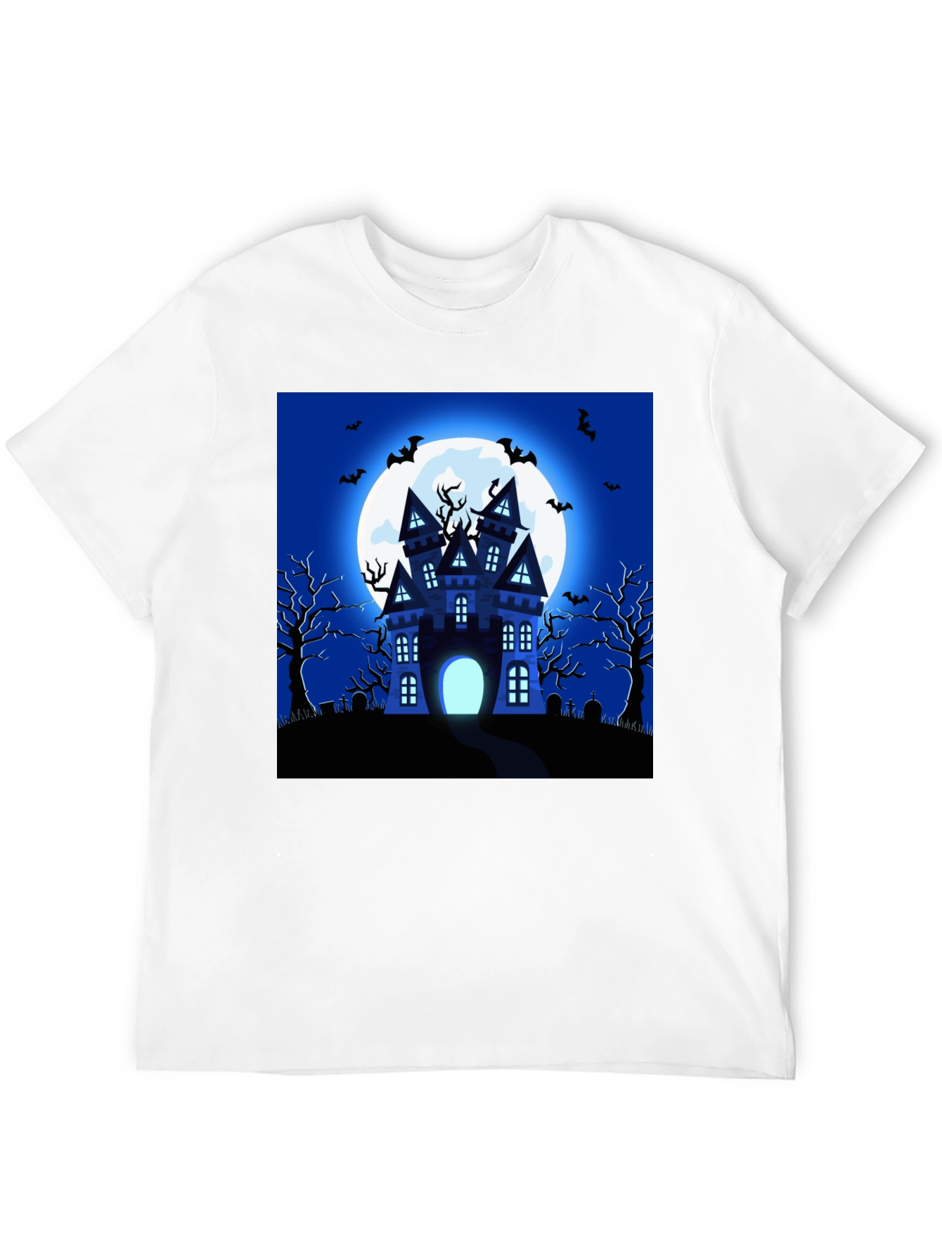 Halloween Haunted House Graphic T-Shirt