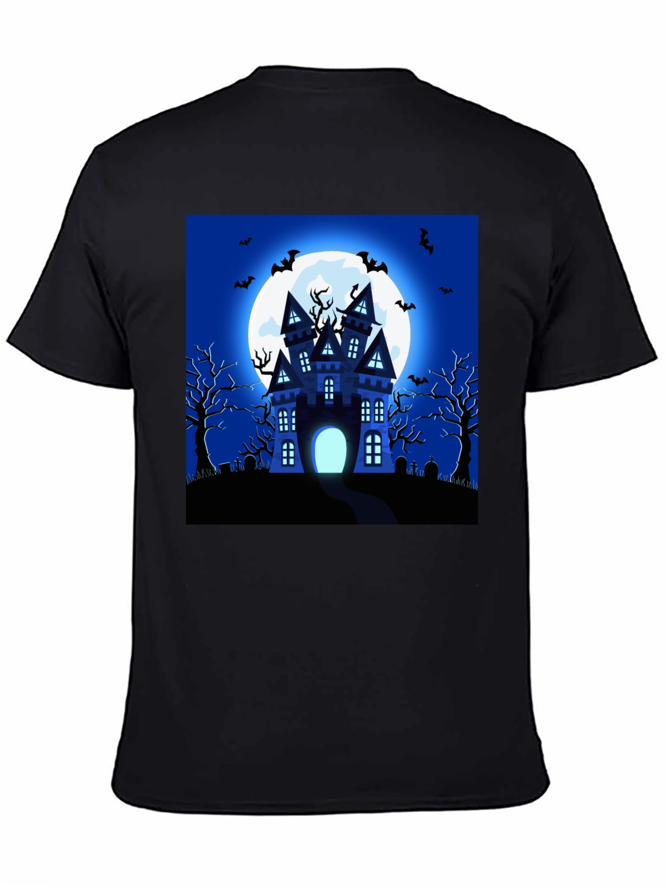 Halloween Haunted House Graphic T-Shirt