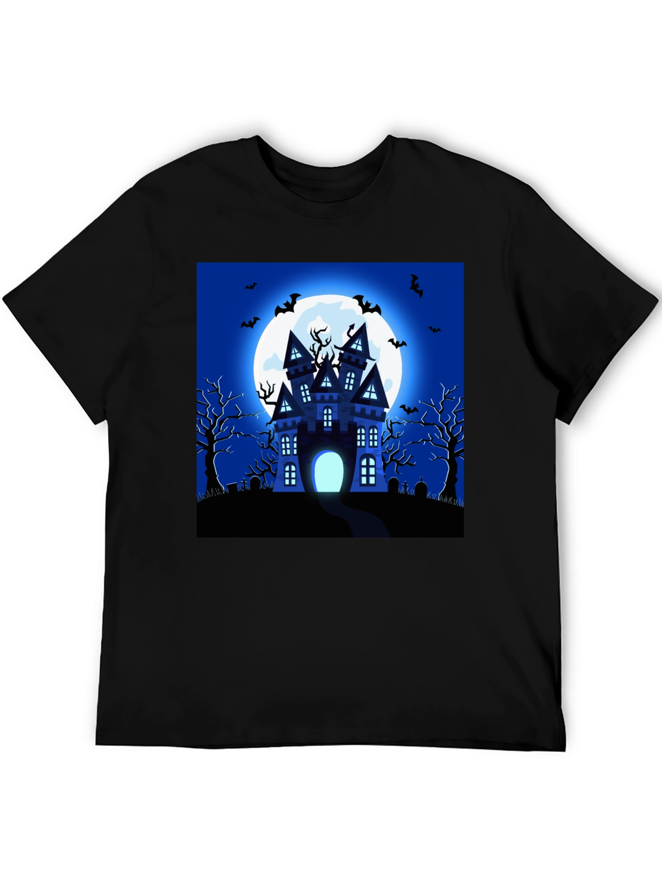 Halloween Haunted House Graphic T-Shirt