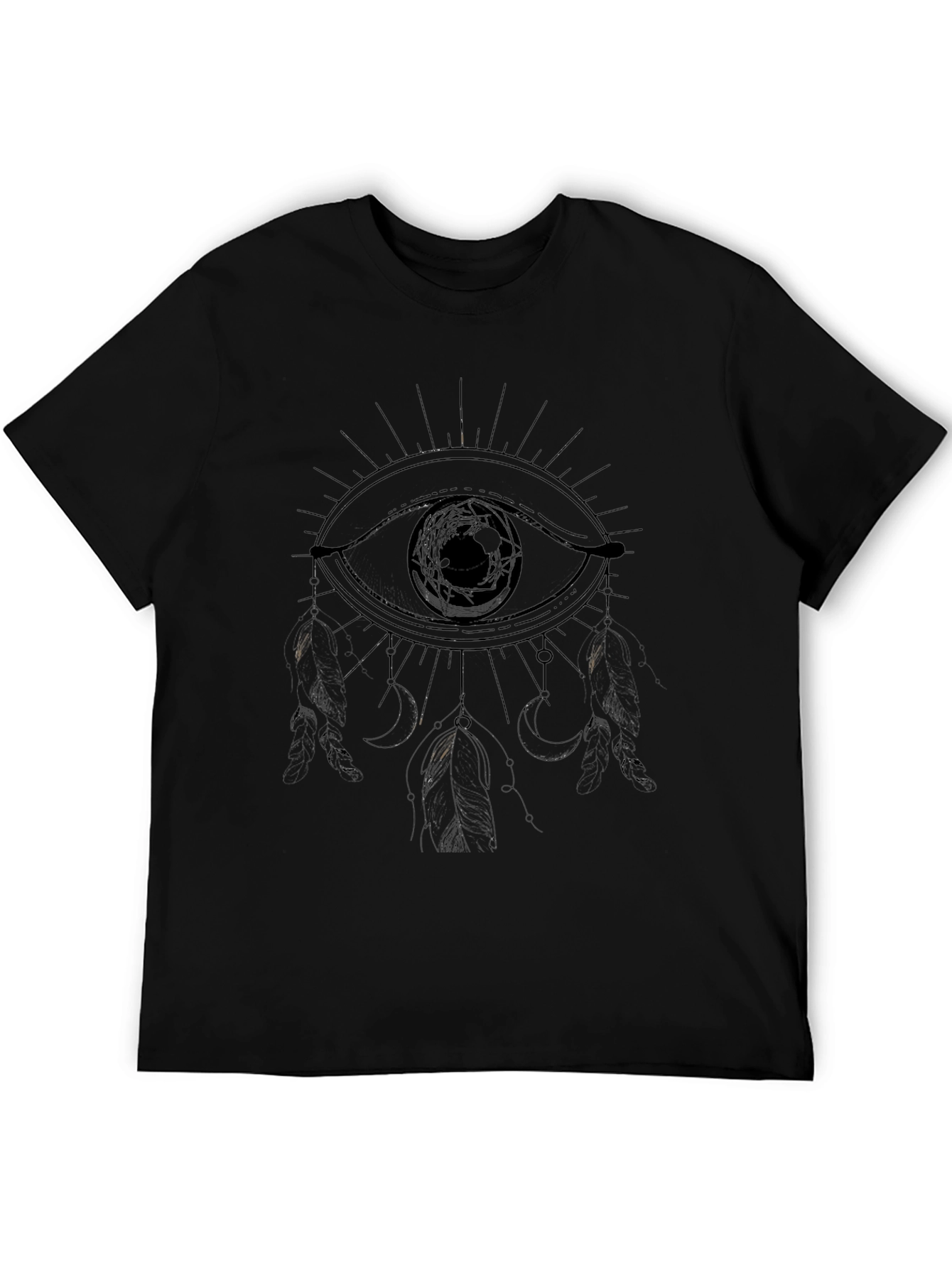 Mystic Eye Graphic Tee - Black Cotton T-Shirt