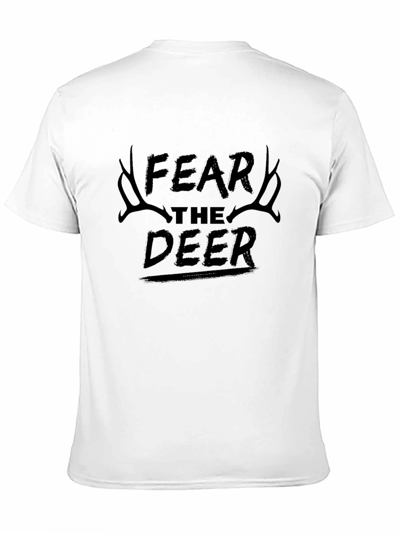 Fear The Deer Black Graphic T-Shirt