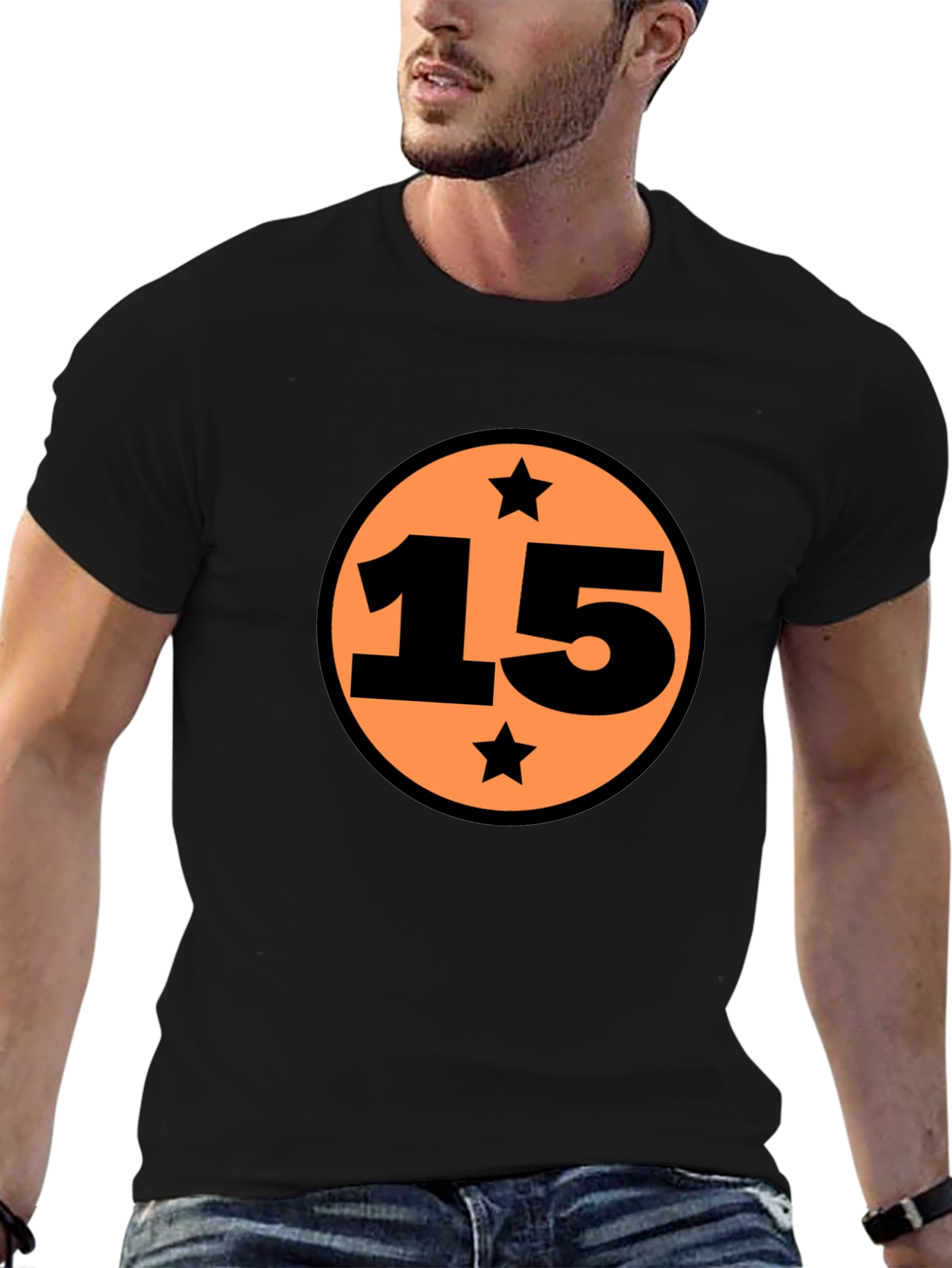 Graphic Tee: Number 15 Star Design