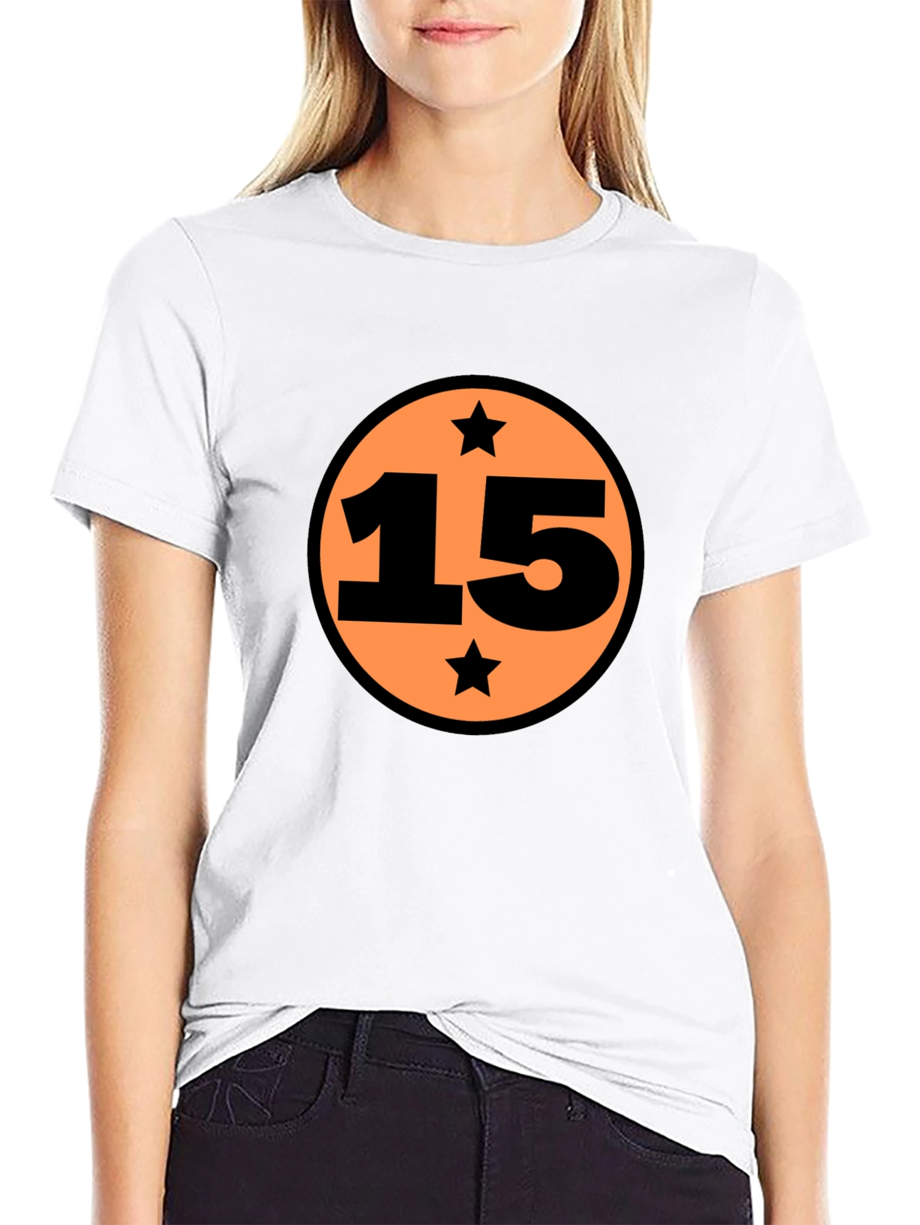 Graphic Tee: Number 15 Star Design