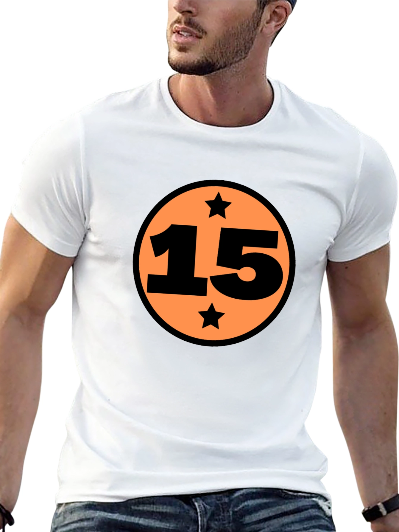 Graphic Tee: Number 15 Star Design
