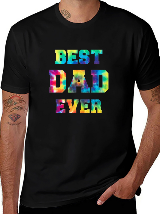 Best Dad Ever Tie Dye Graphic T-Shirt