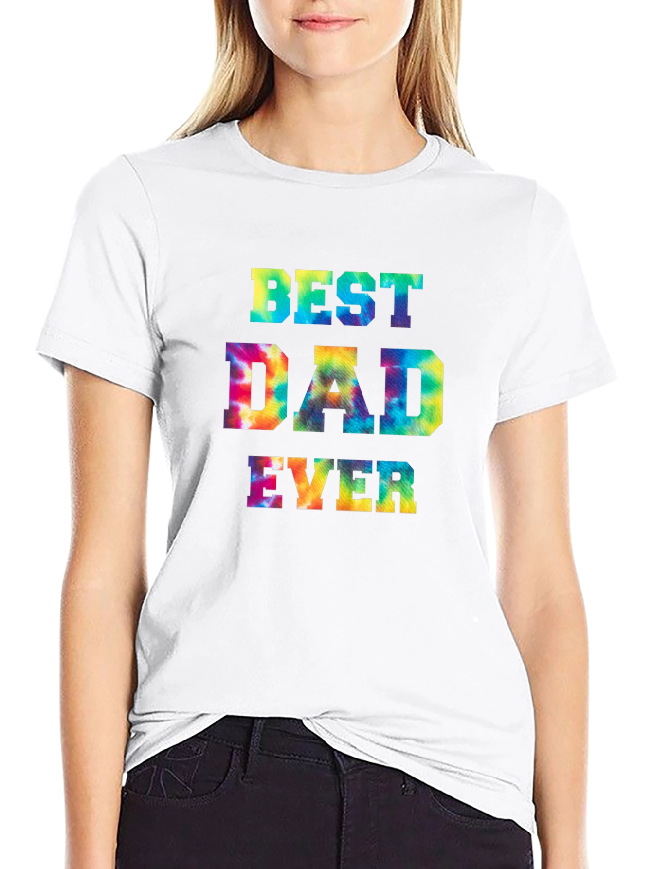 Best Dad Ever Tie Dye Graphic T-Shirt