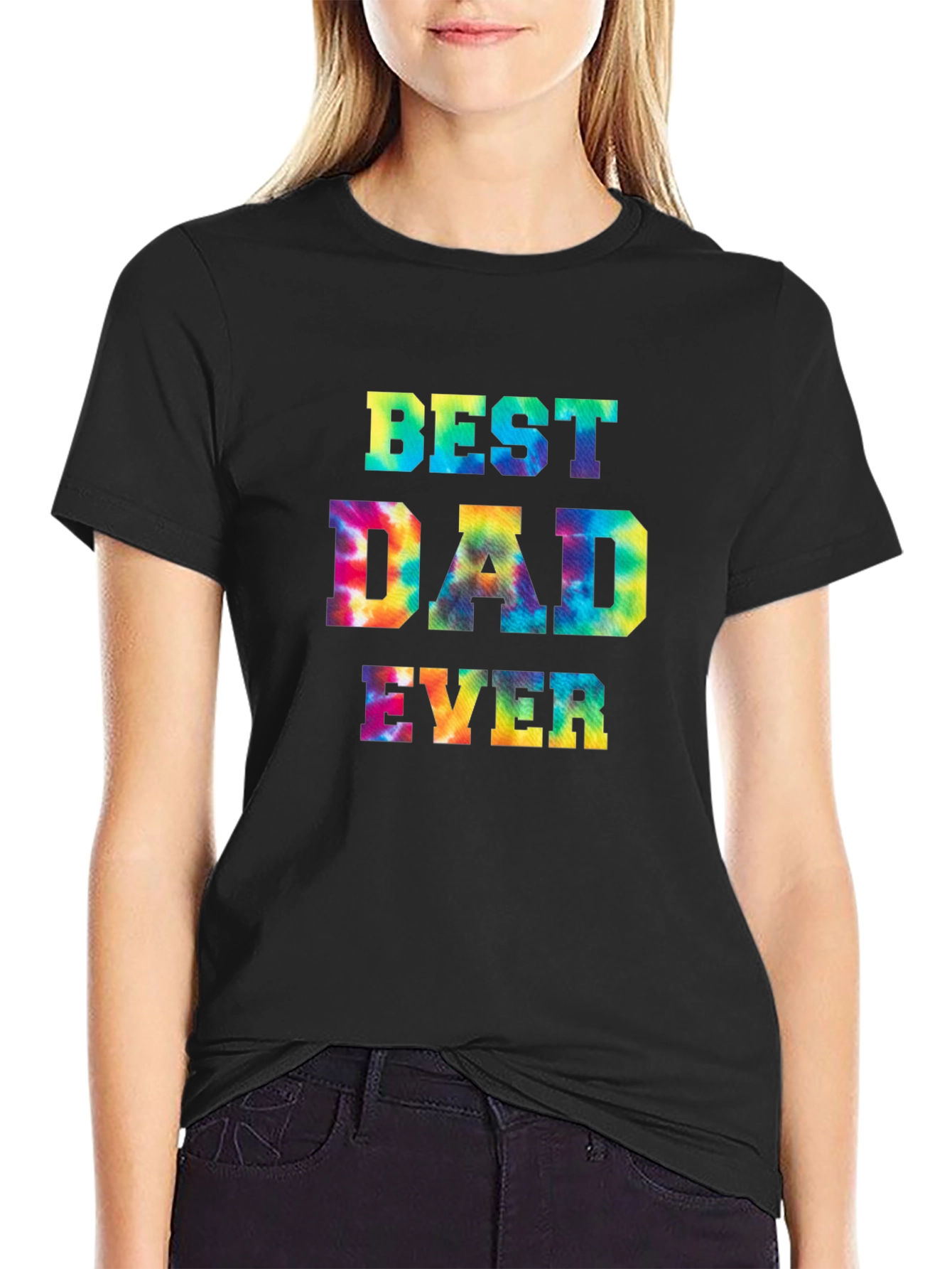 Best Dad Ever Tie Dye Graphic T-Shirt