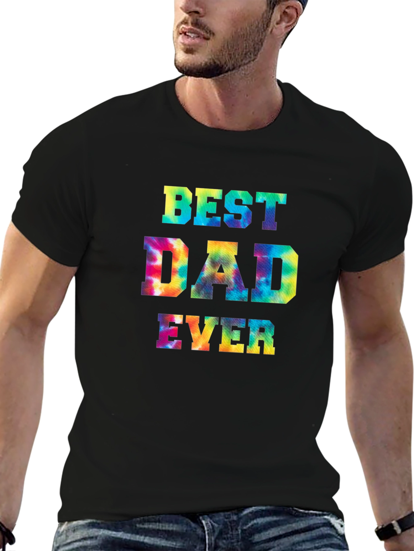 Best Dad Ever Tie Dye Graphic T-Shirt