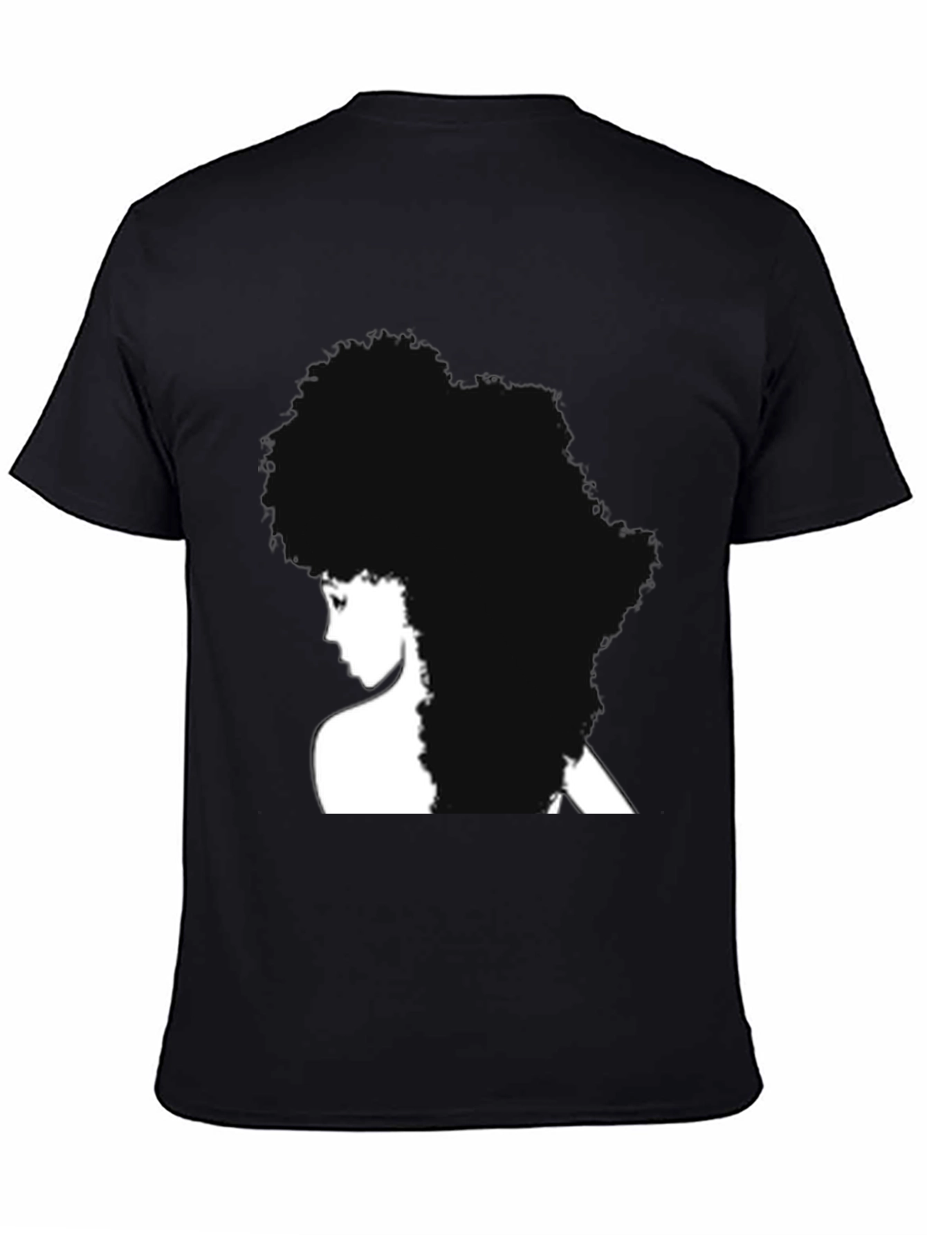 Afro Silhouette Black T-Shirt