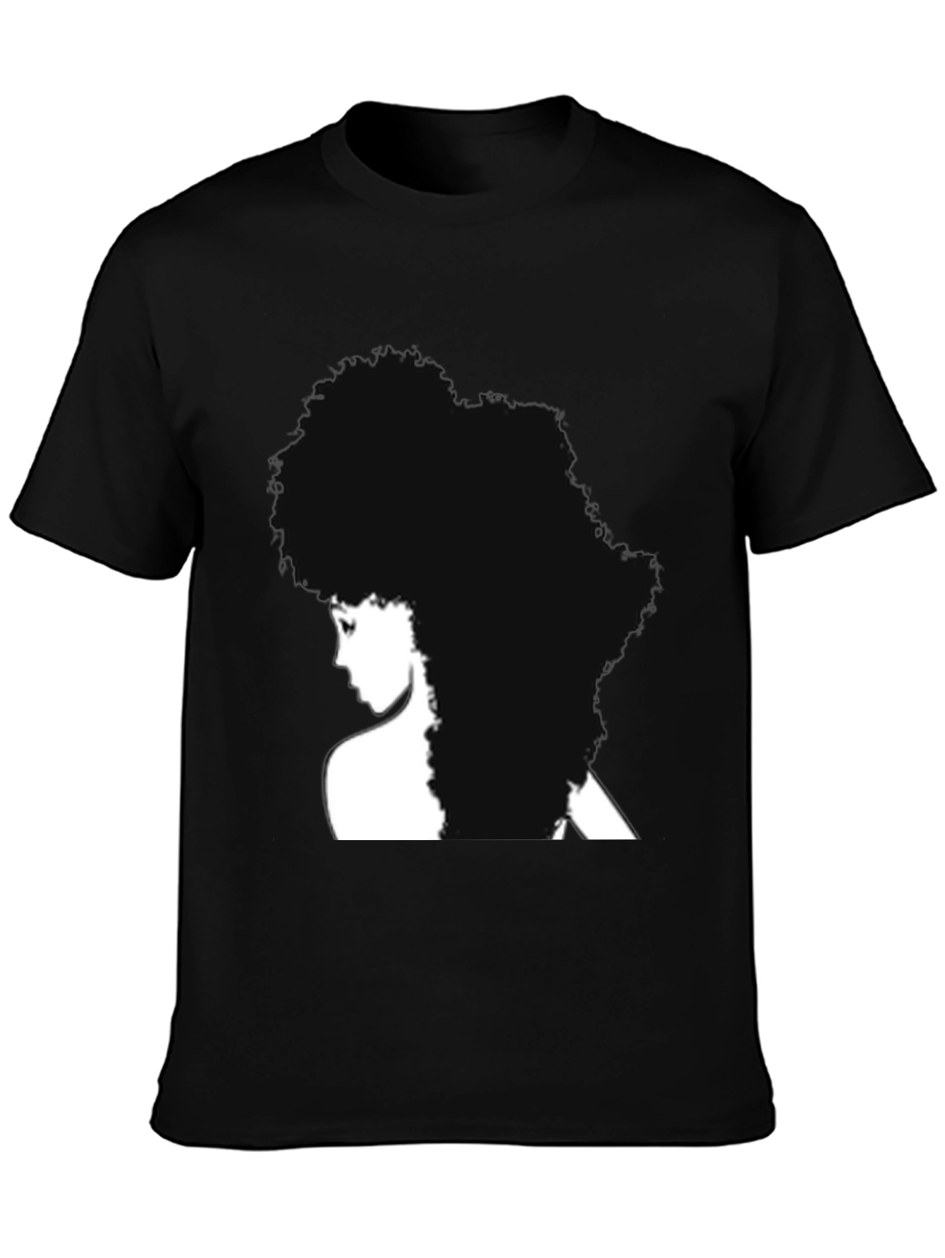 Afro Silhouette Black T-Shirt