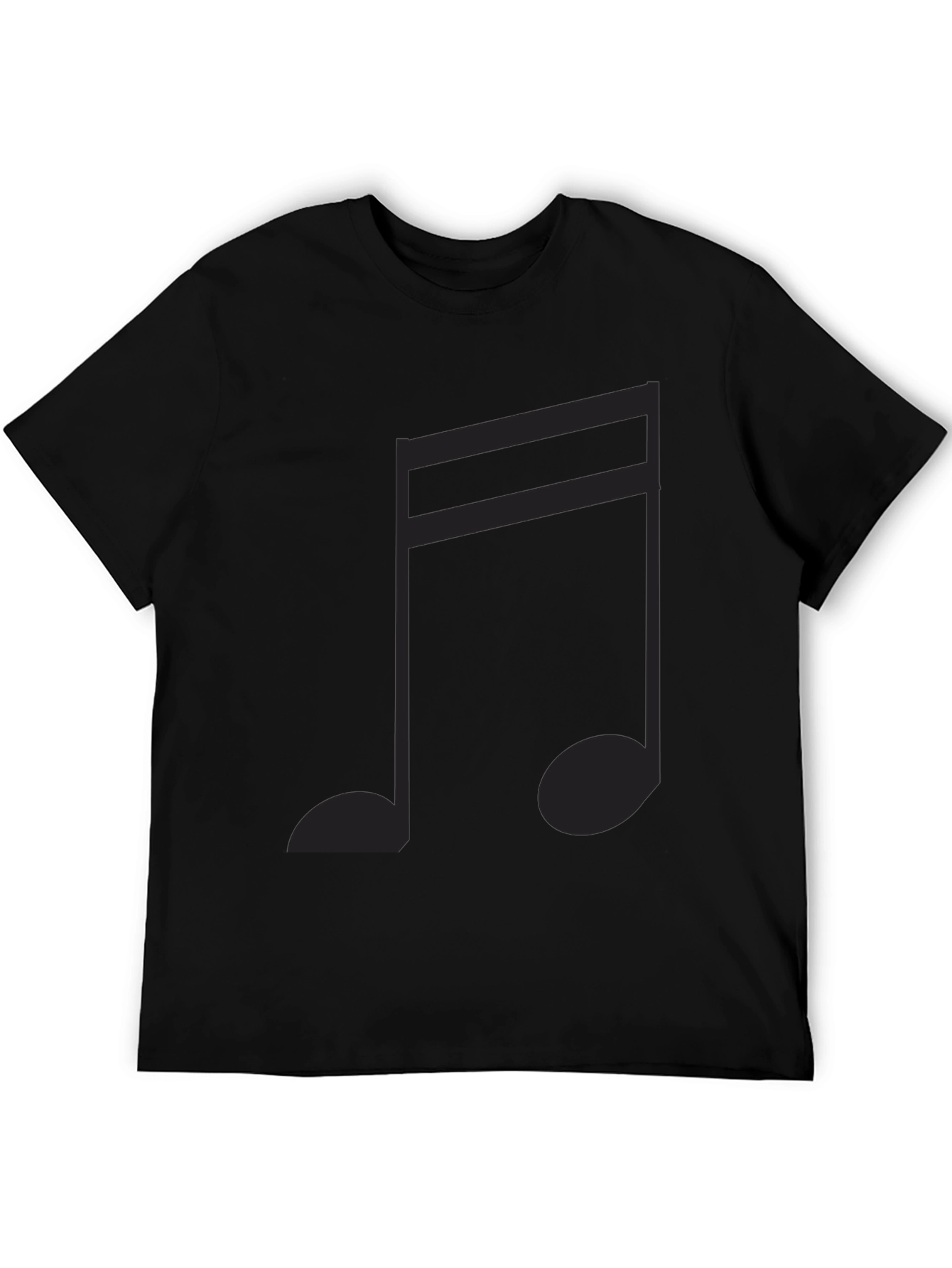 Double Eighth Note Black Tee