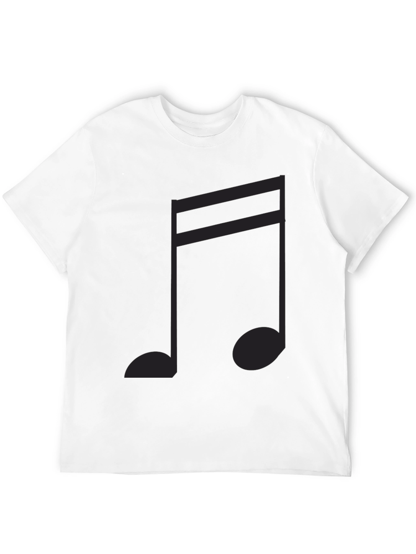 Double Eighth Note Black Tee