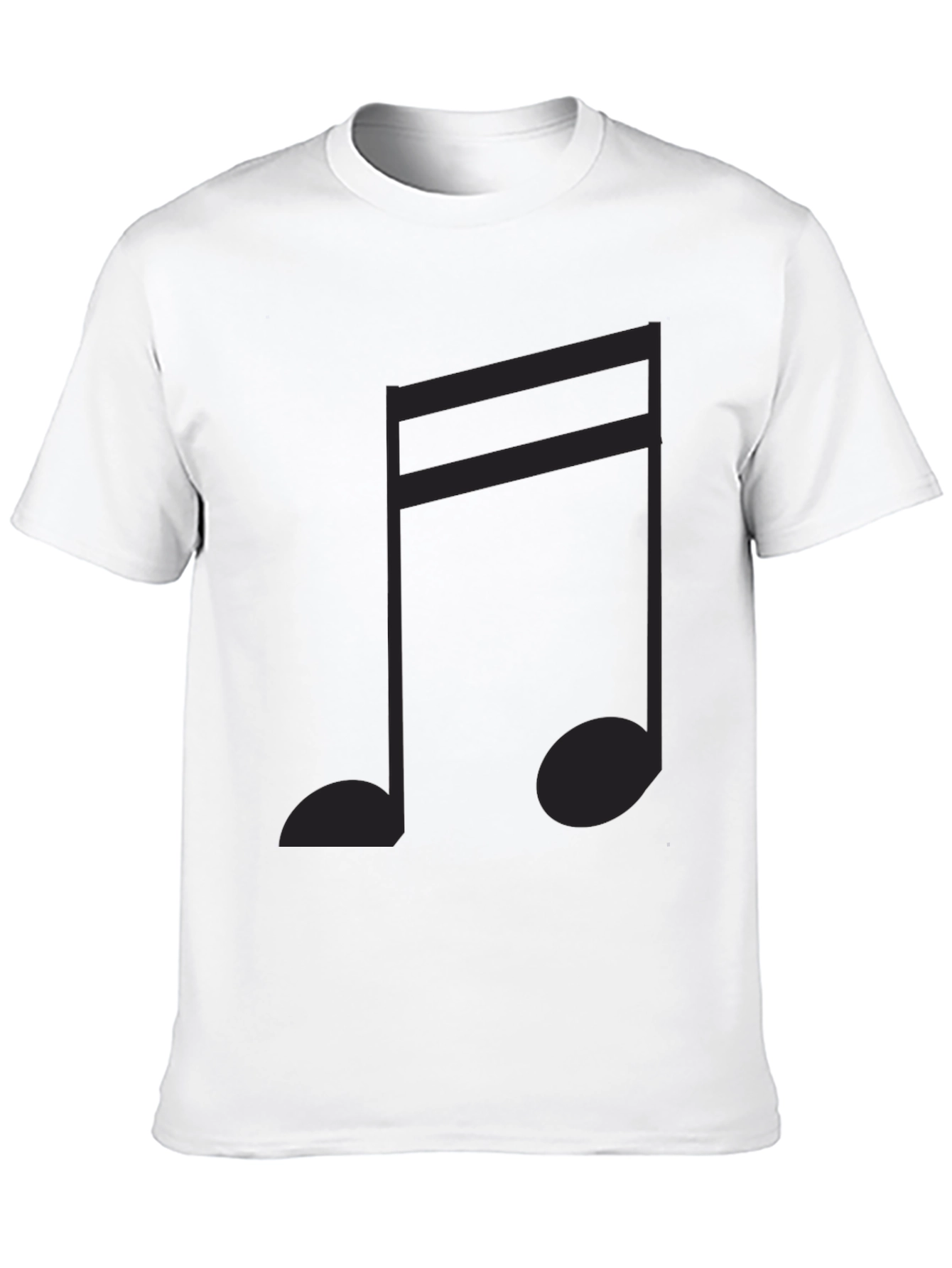 Double Eighth Note Black Tee