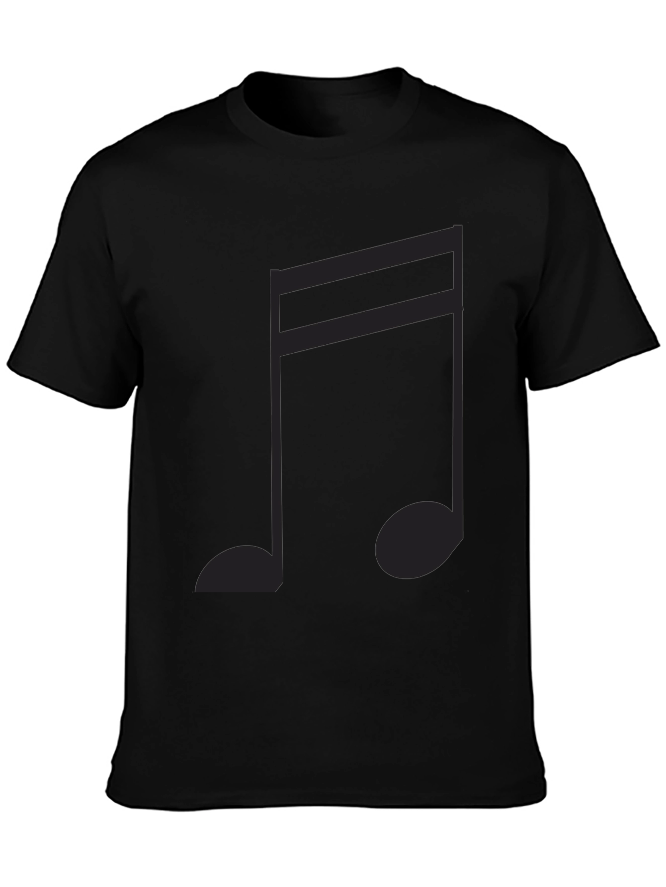 Double Eighth Note Black Tee